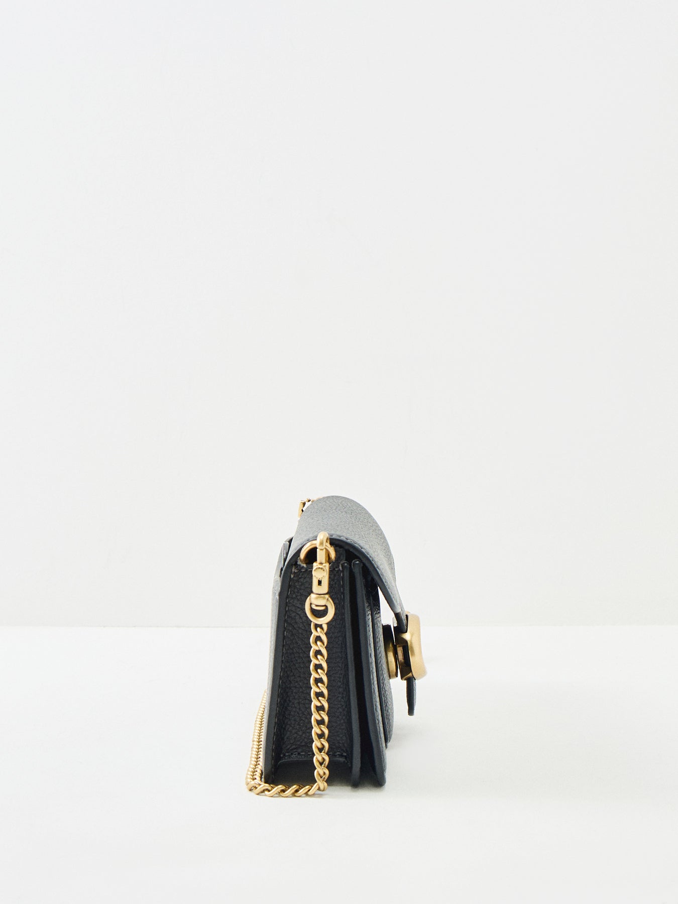 Leather Tabby Shoulder Bag 19 Black