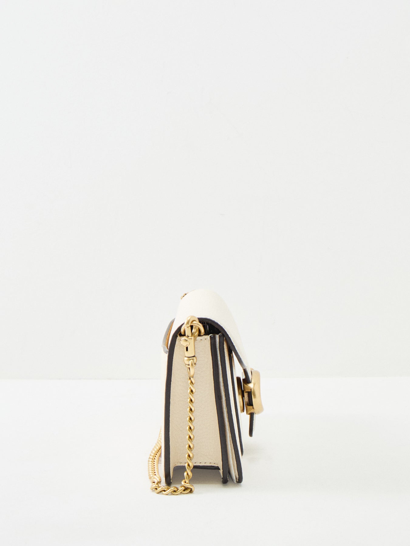 Leather Tabby Shoulder Bag 19 Chalk
