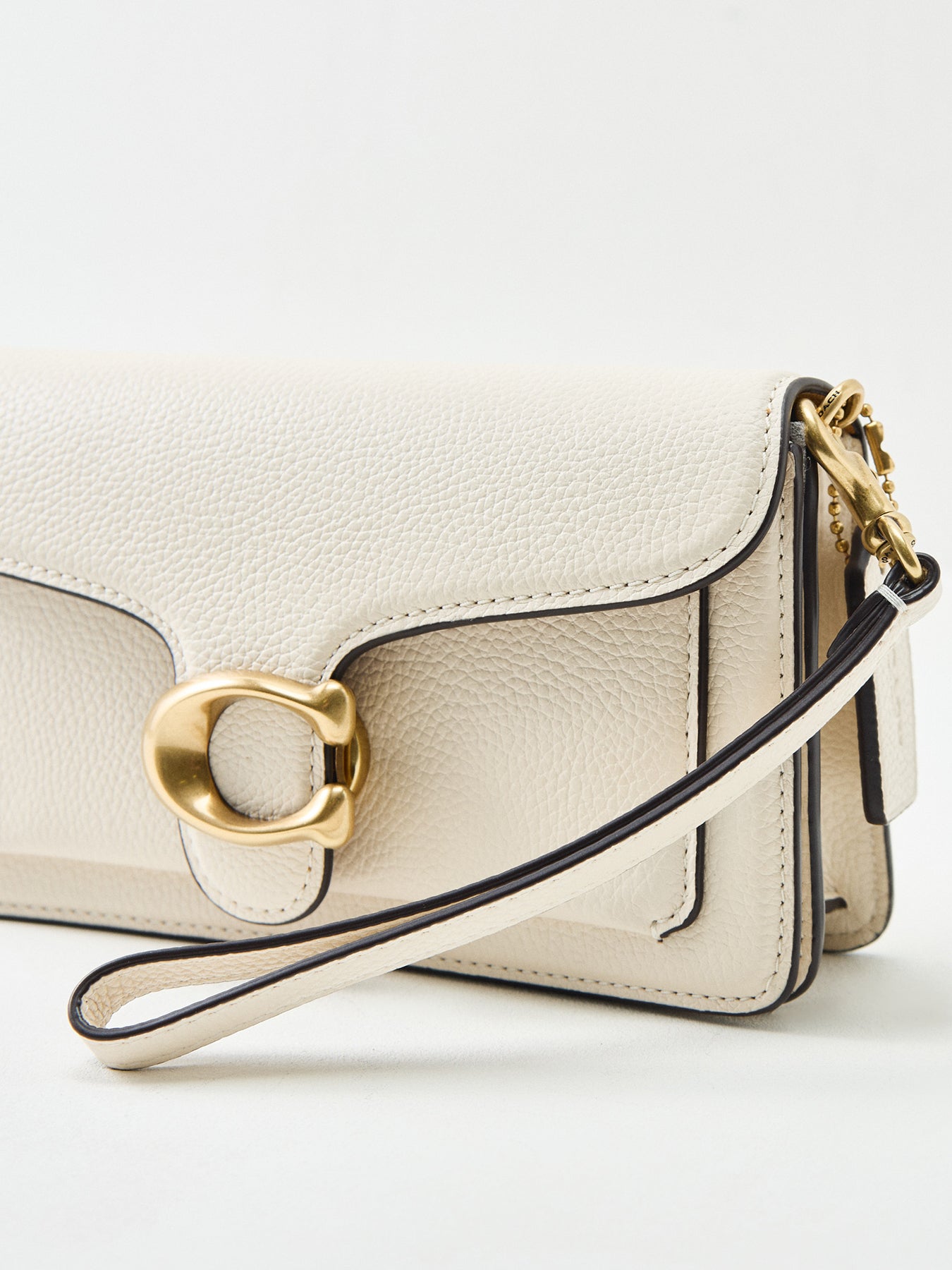 Leather Tabby Shoulder Bag 19 Chalk