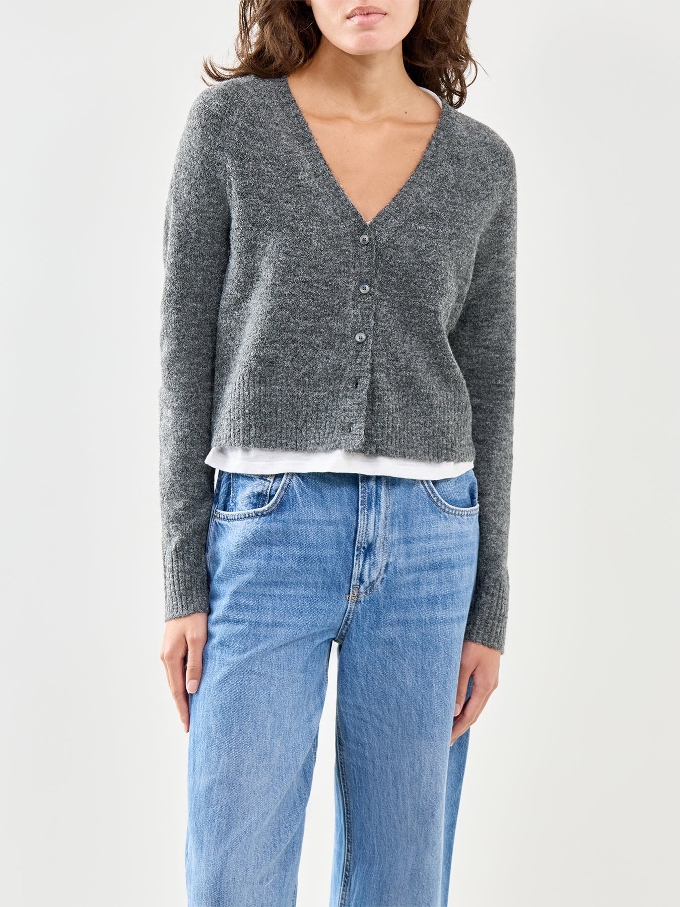School Girl Cardigan Grey