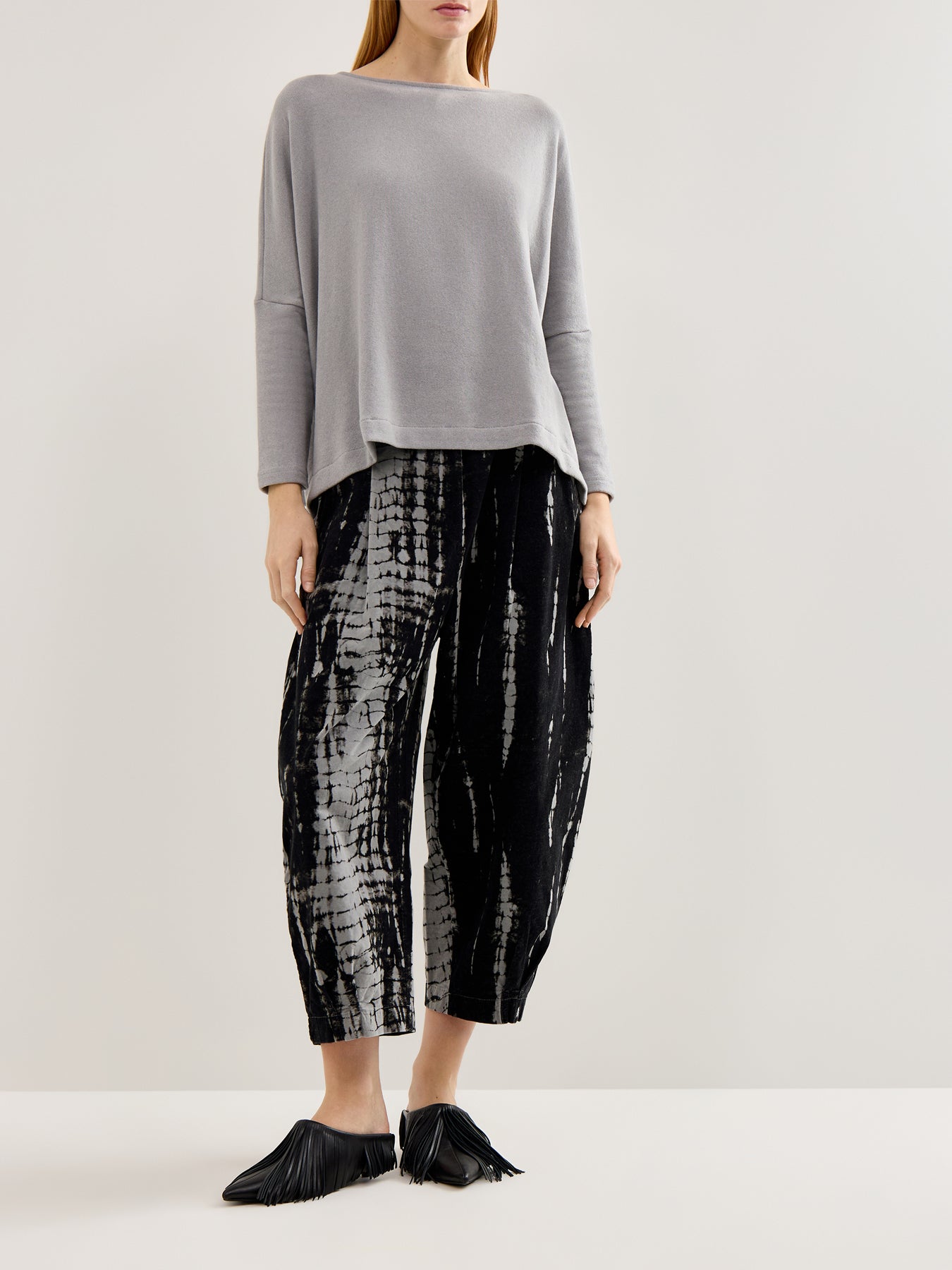 Barrel Trousers Light Grey