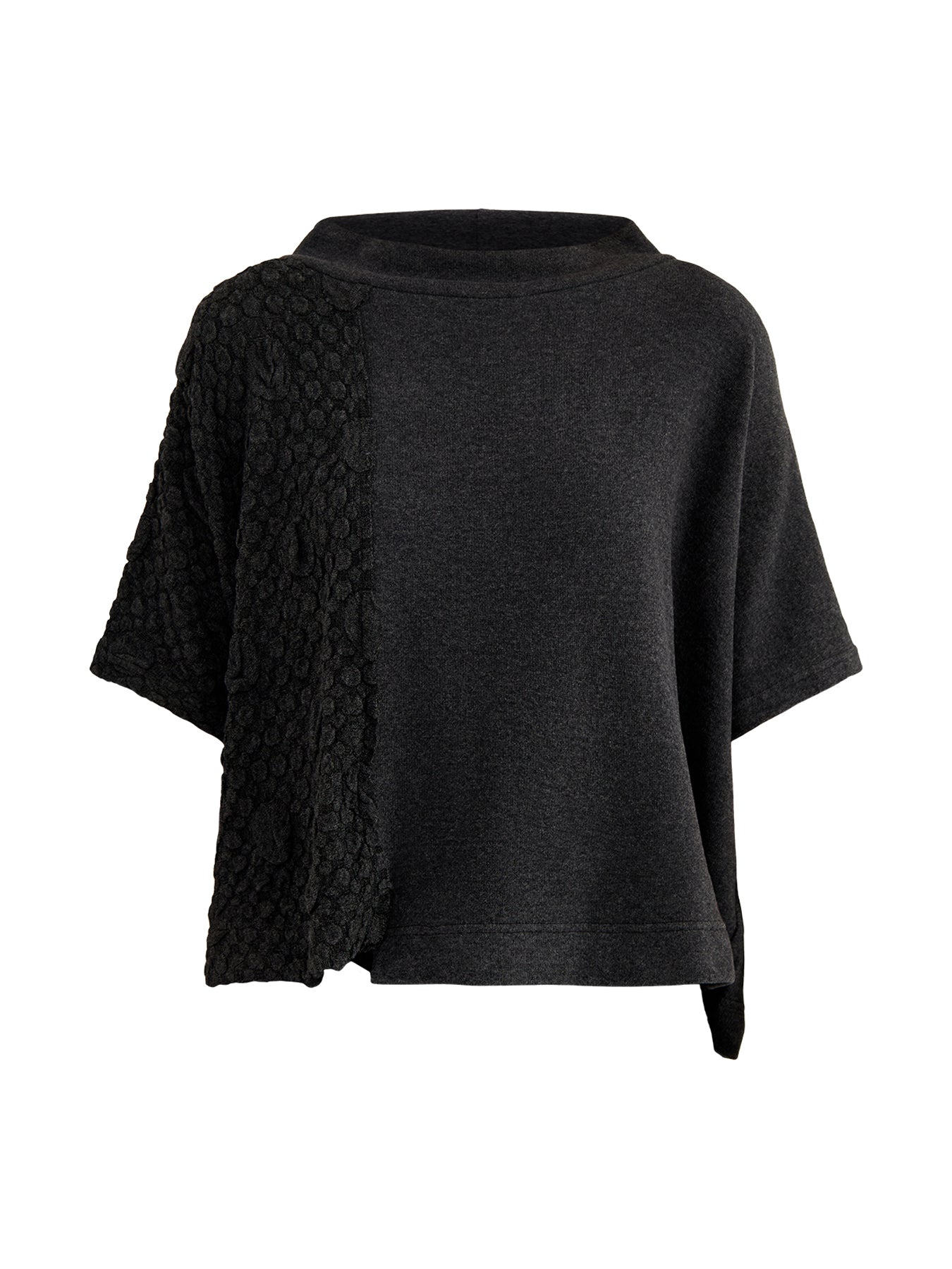 Textured Knit Jumper Charcoal