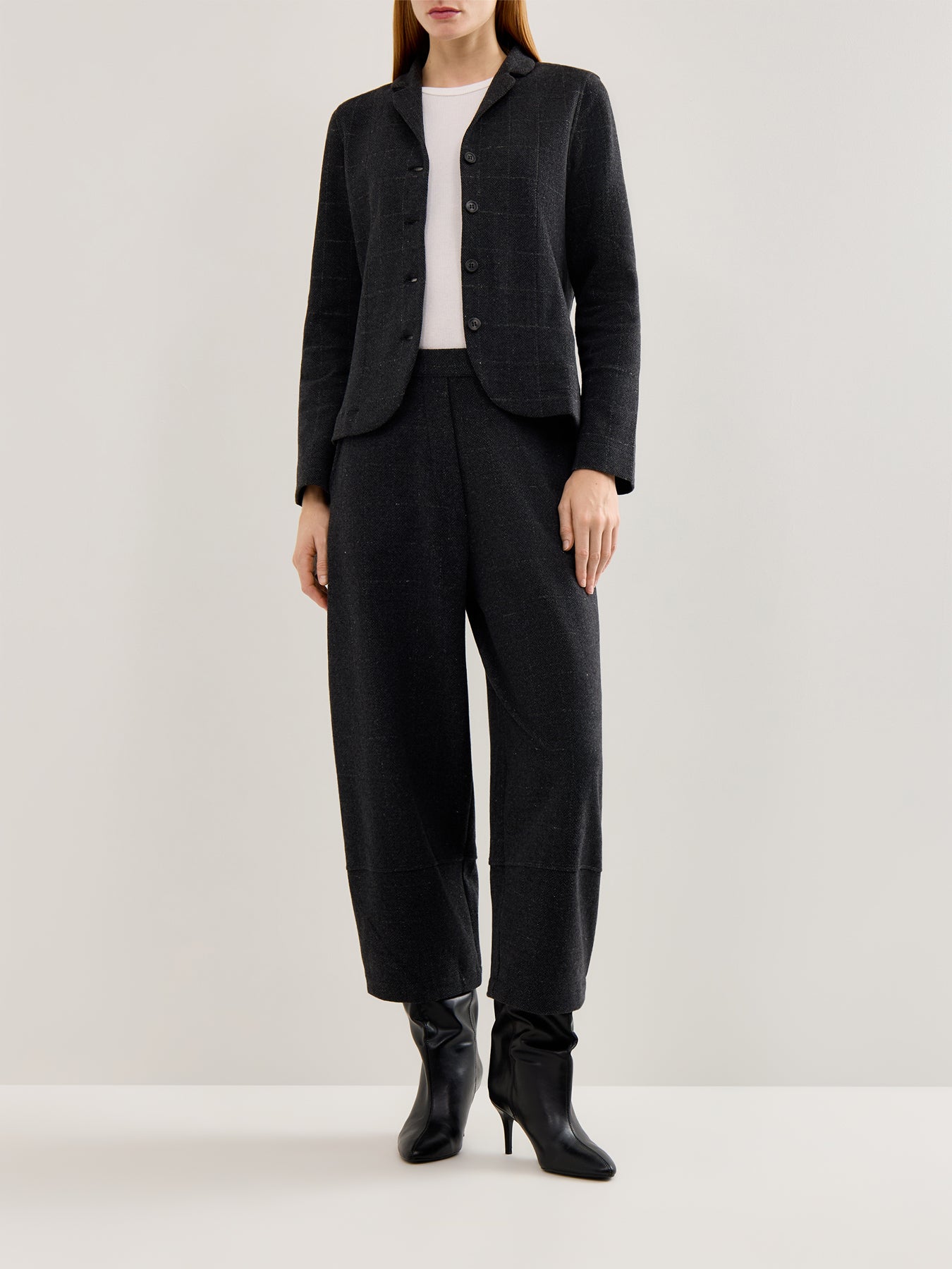 Herringbone Jacquard Blazer Grey