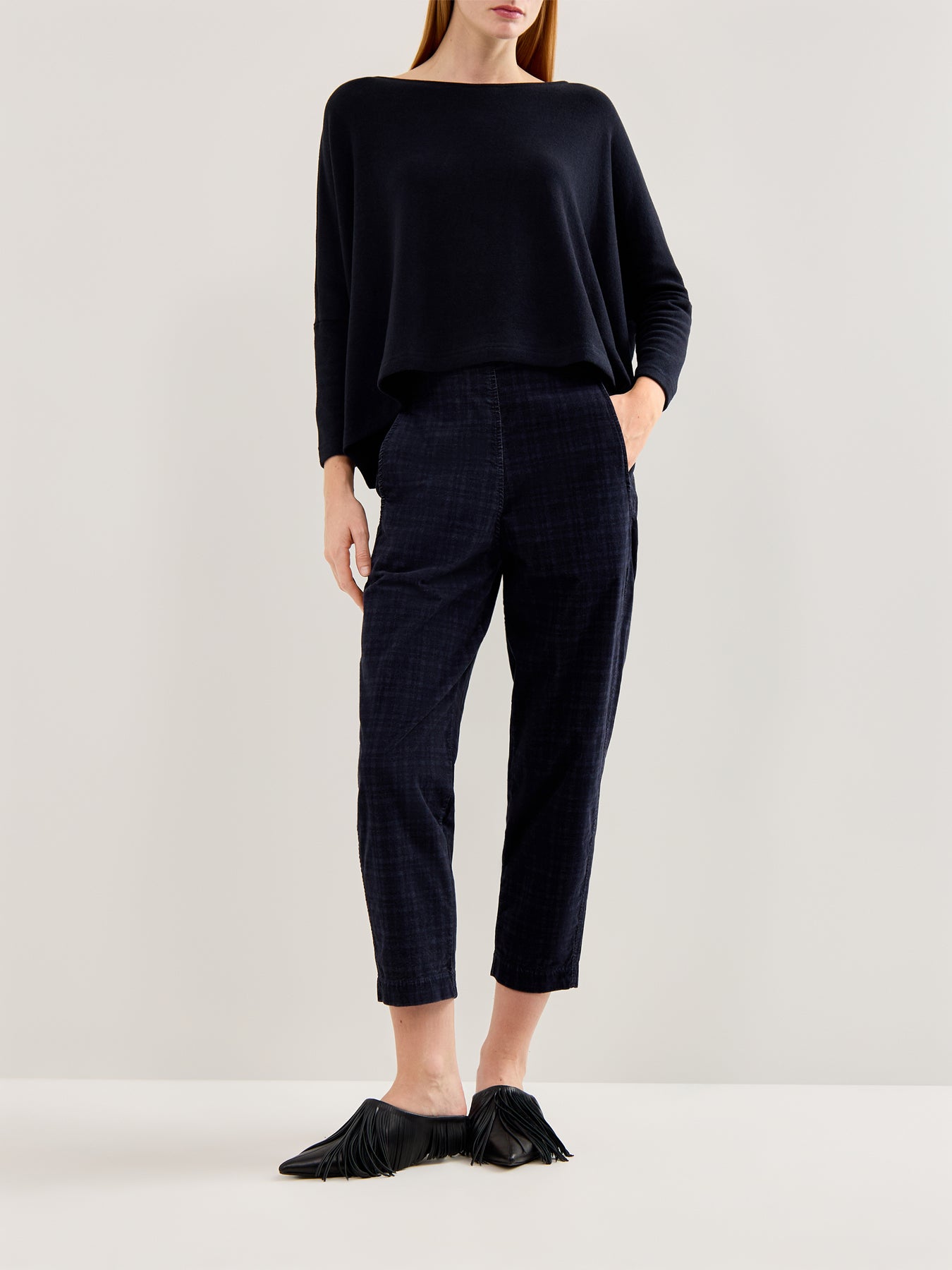 Boat Neck Boxy Swing Knit