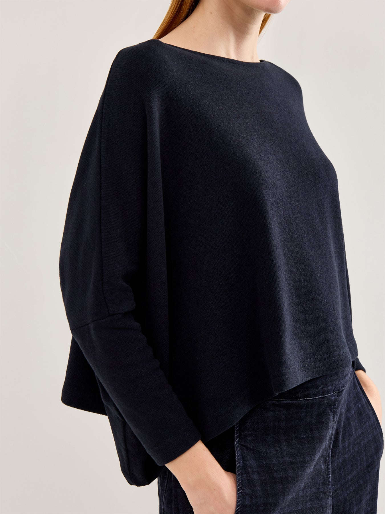 Boat Neck Boxy Swing Knit