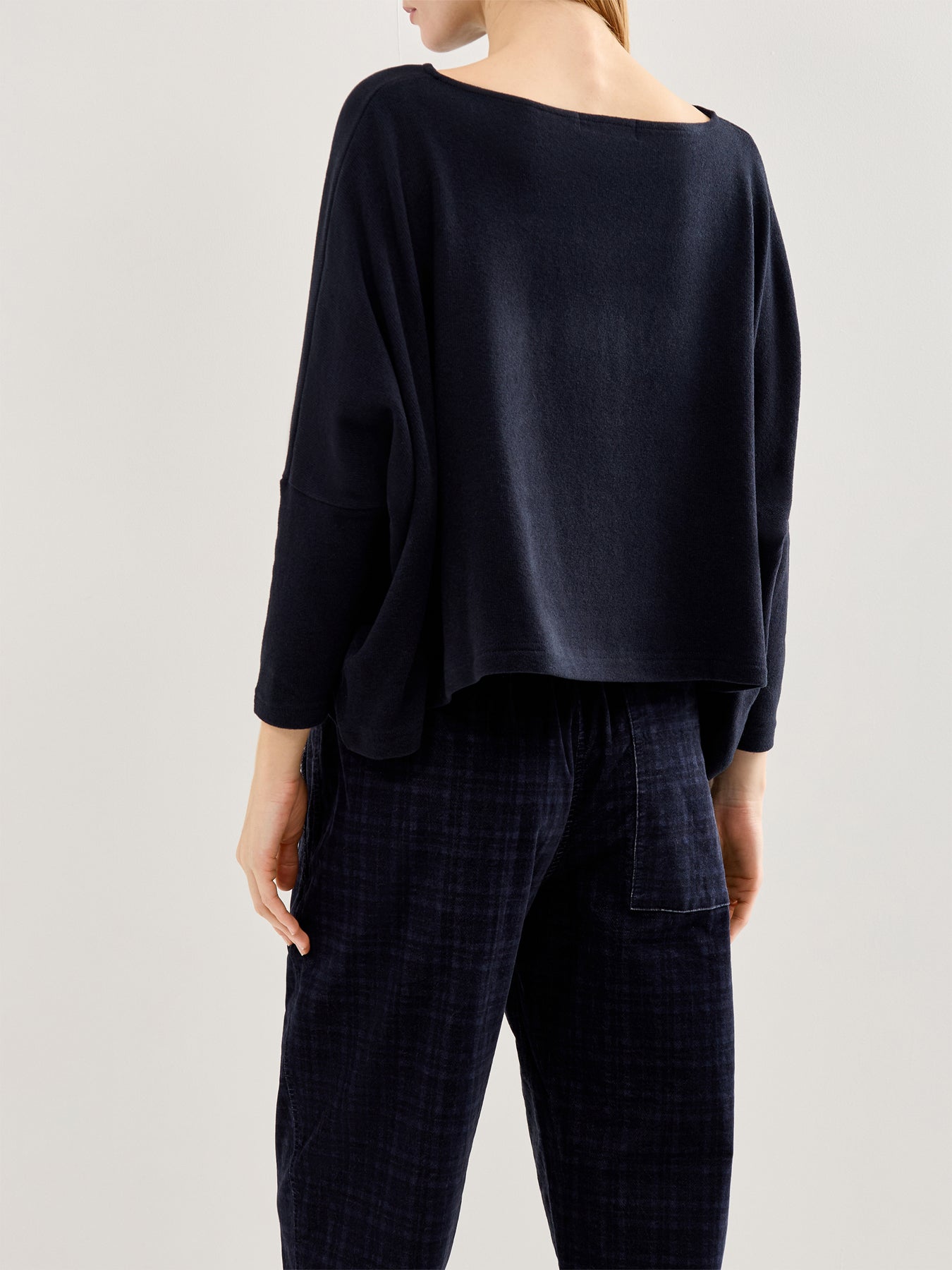 Boat Neck Boxy Swing Knit