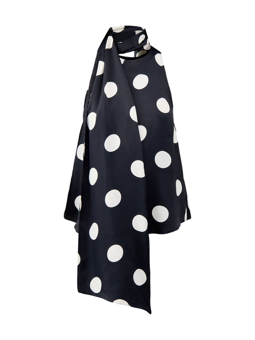 Scarf Detail Tank Top Navy