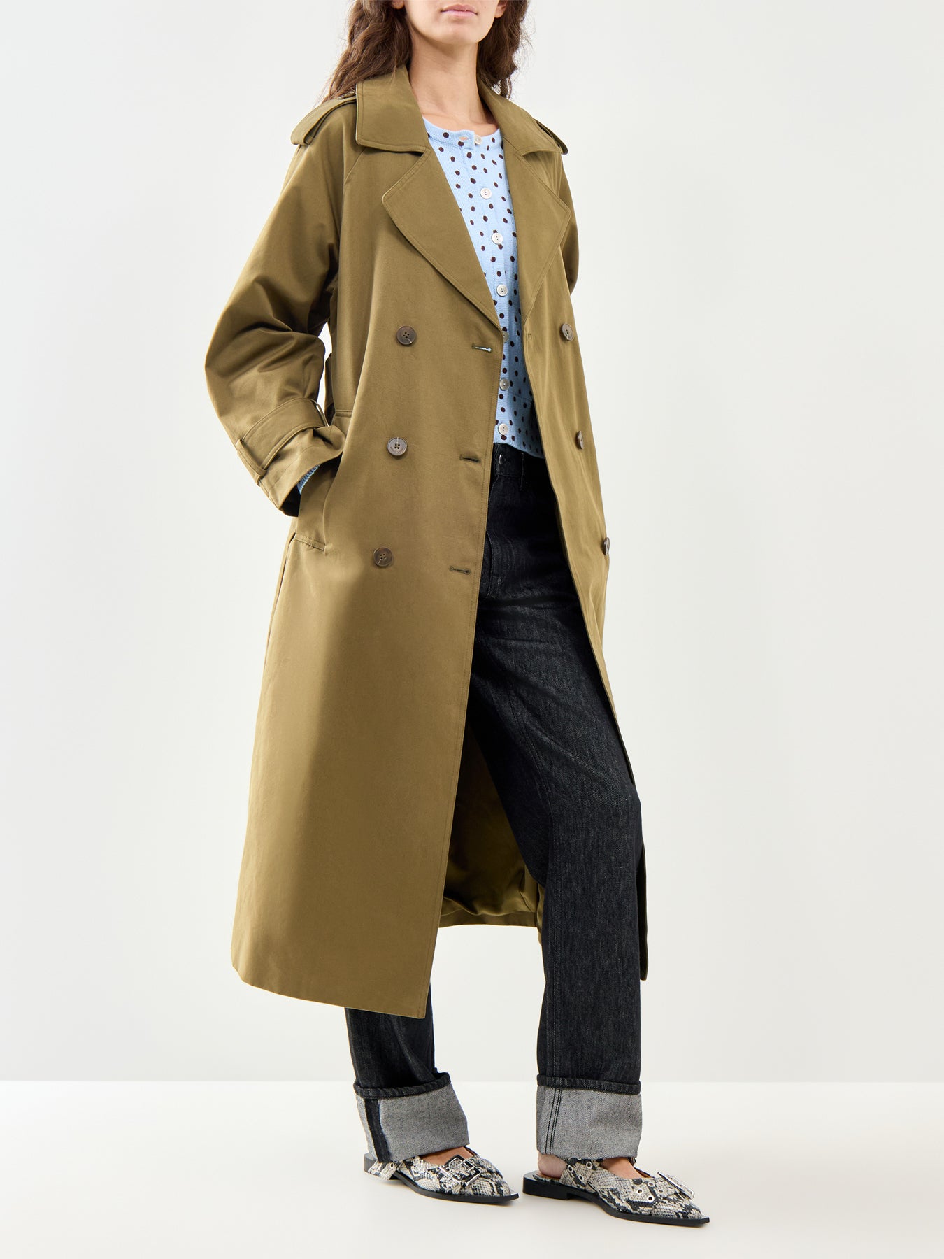 Okasan Trench Coat Green