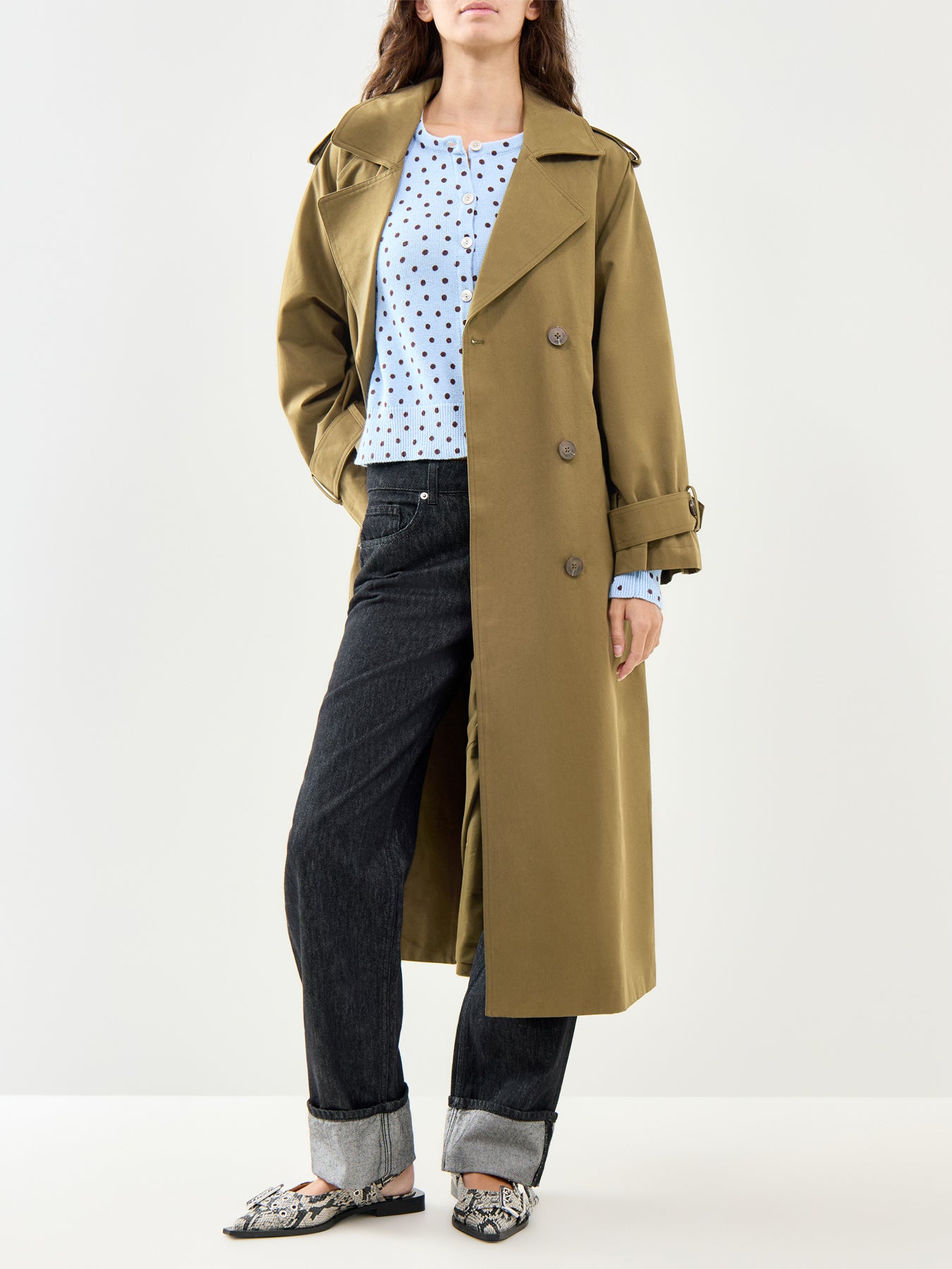 Okasan Trench Coat Green