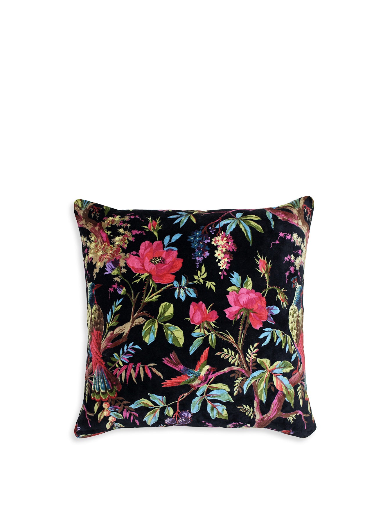 Paradise Velvet Cushion Black 50×50 cm