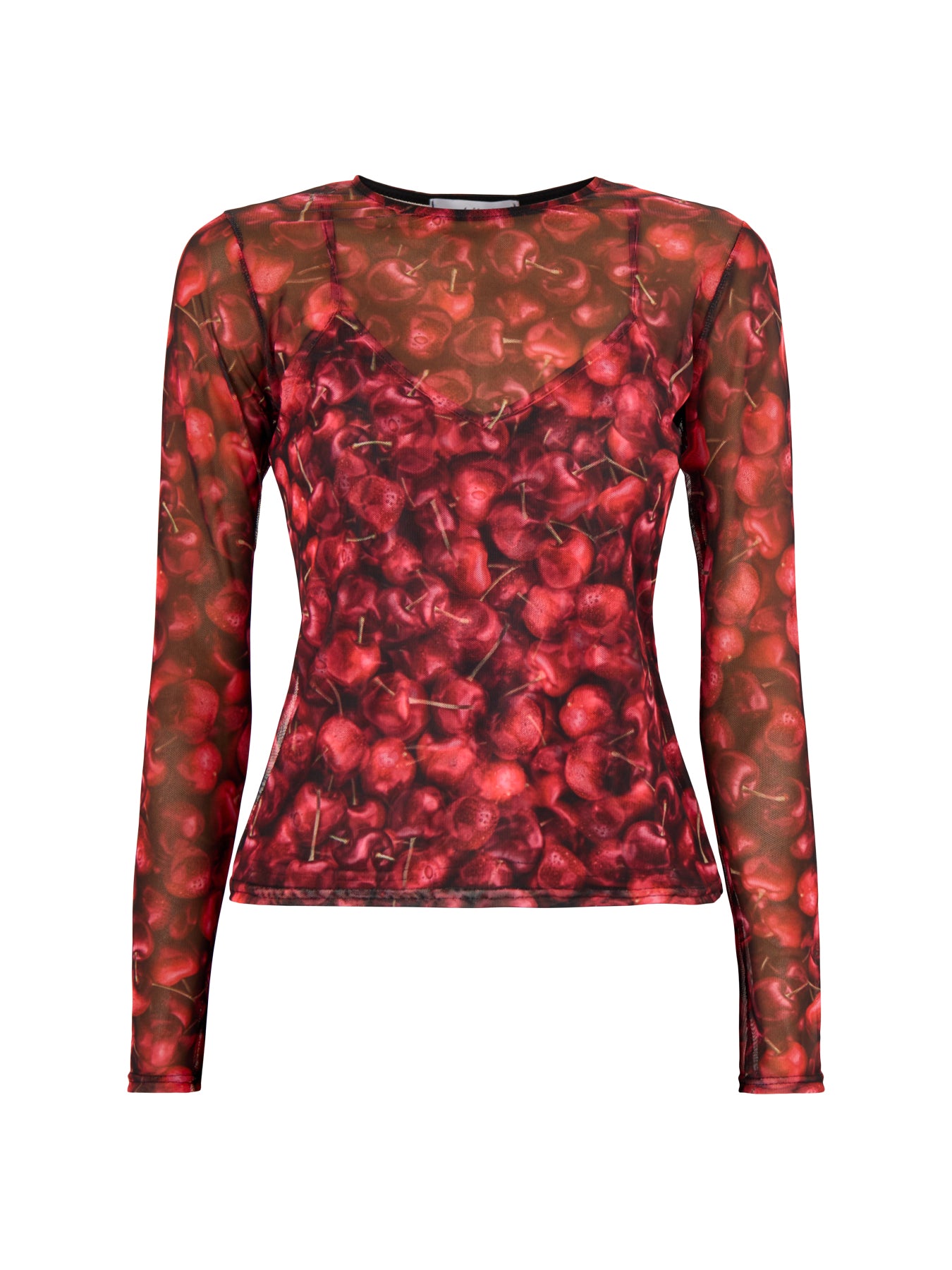 Cherry Mesh Top Red