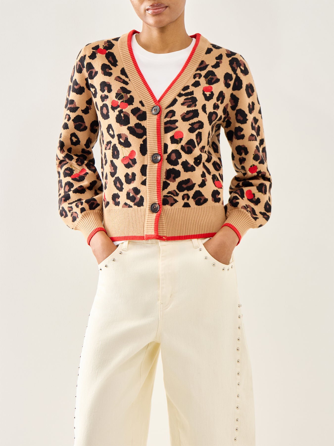Cherry Leopard Cardigan