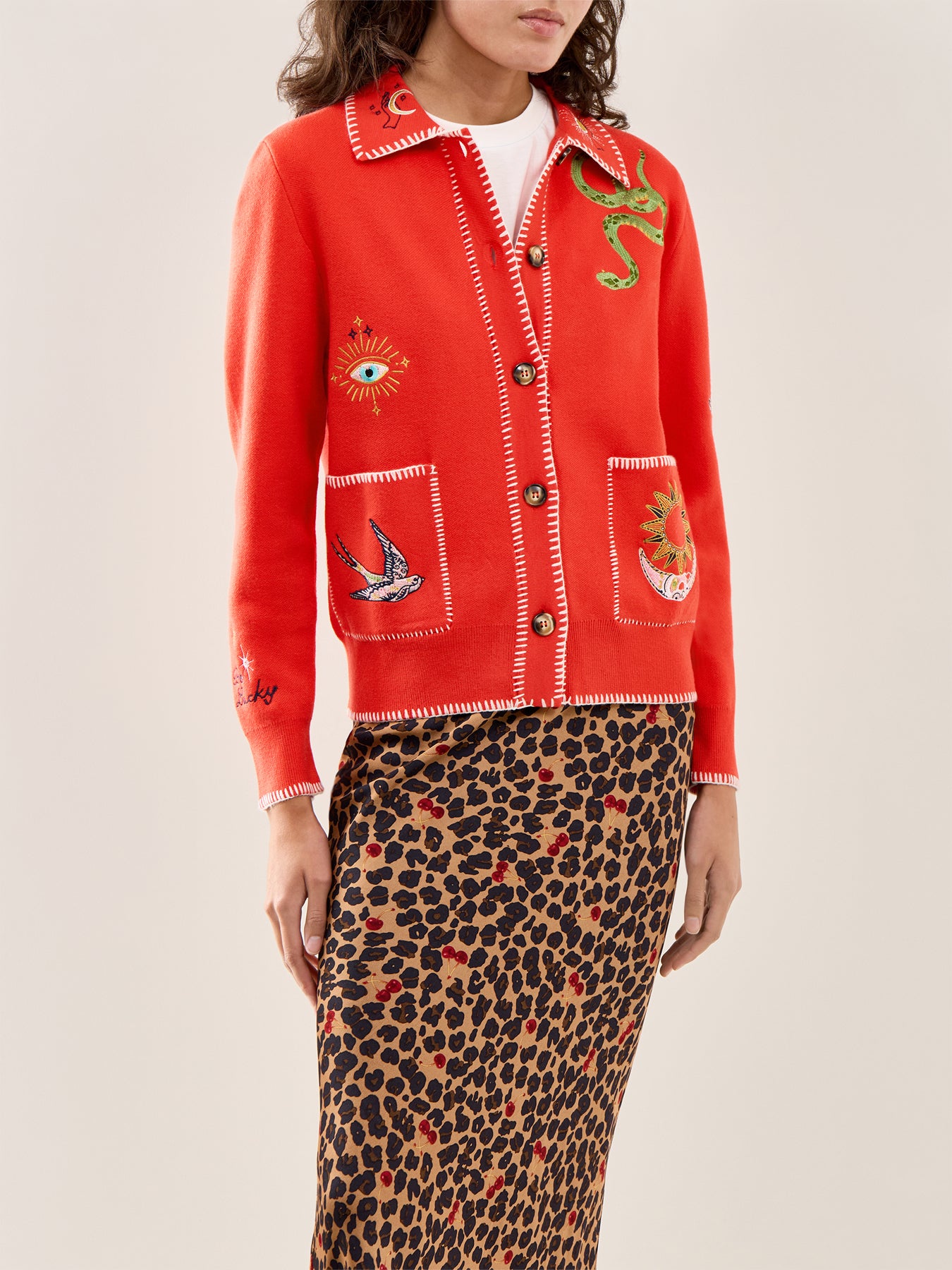 Mystical Cardigan Red