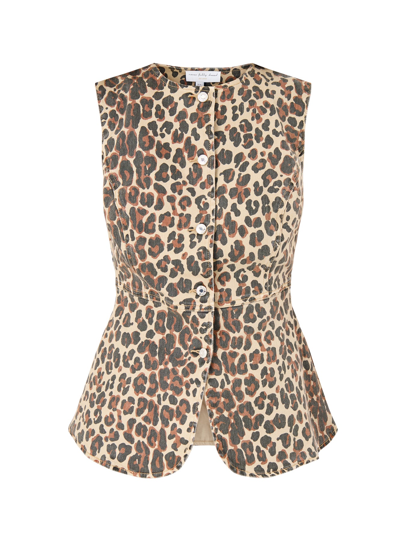 Leopard Waistcoat Brown