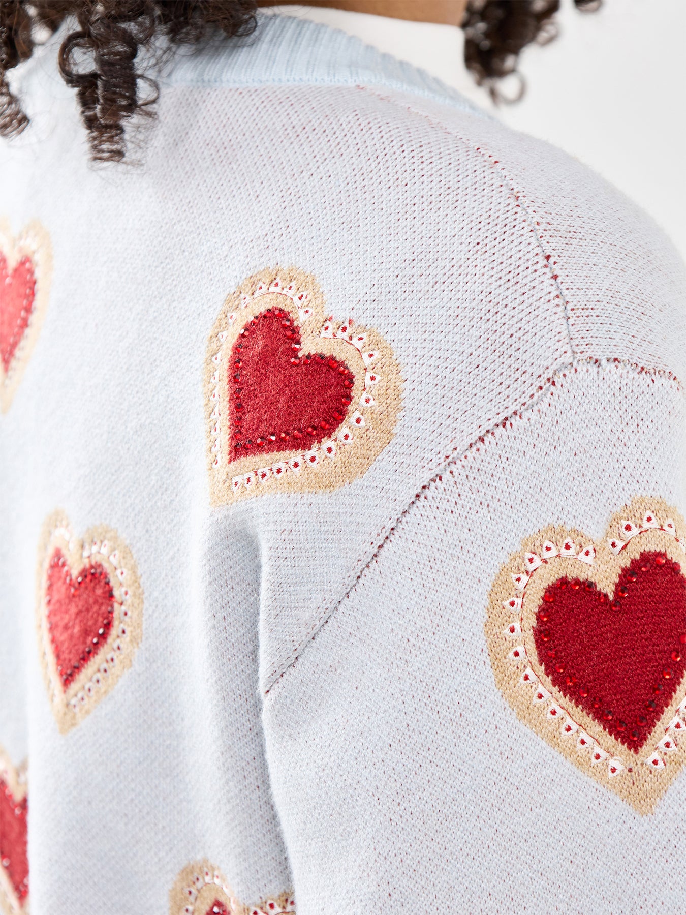 Baby Blue Heart Cardigan Blue