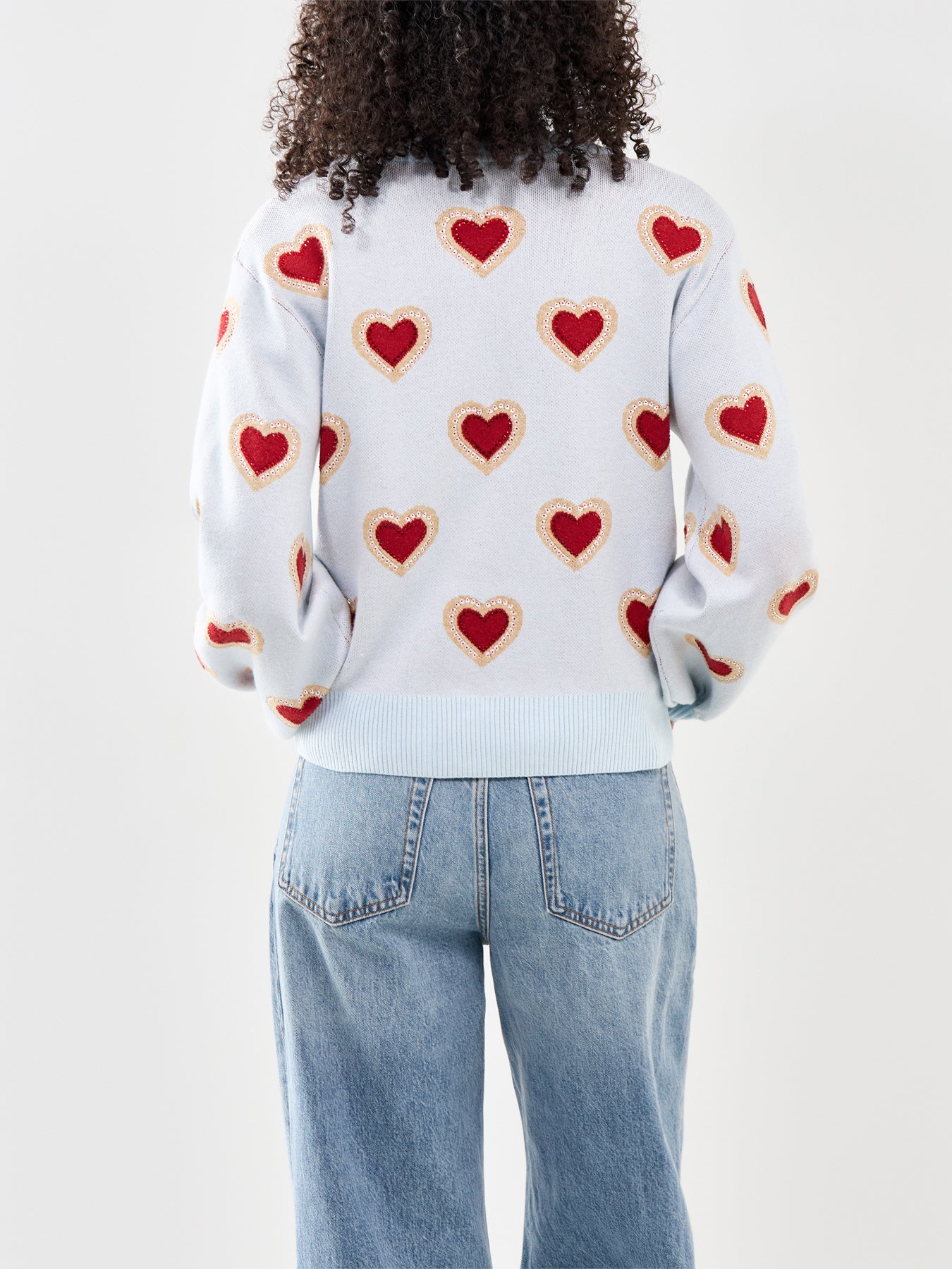 Baby Blue Heart Cardigan Blue