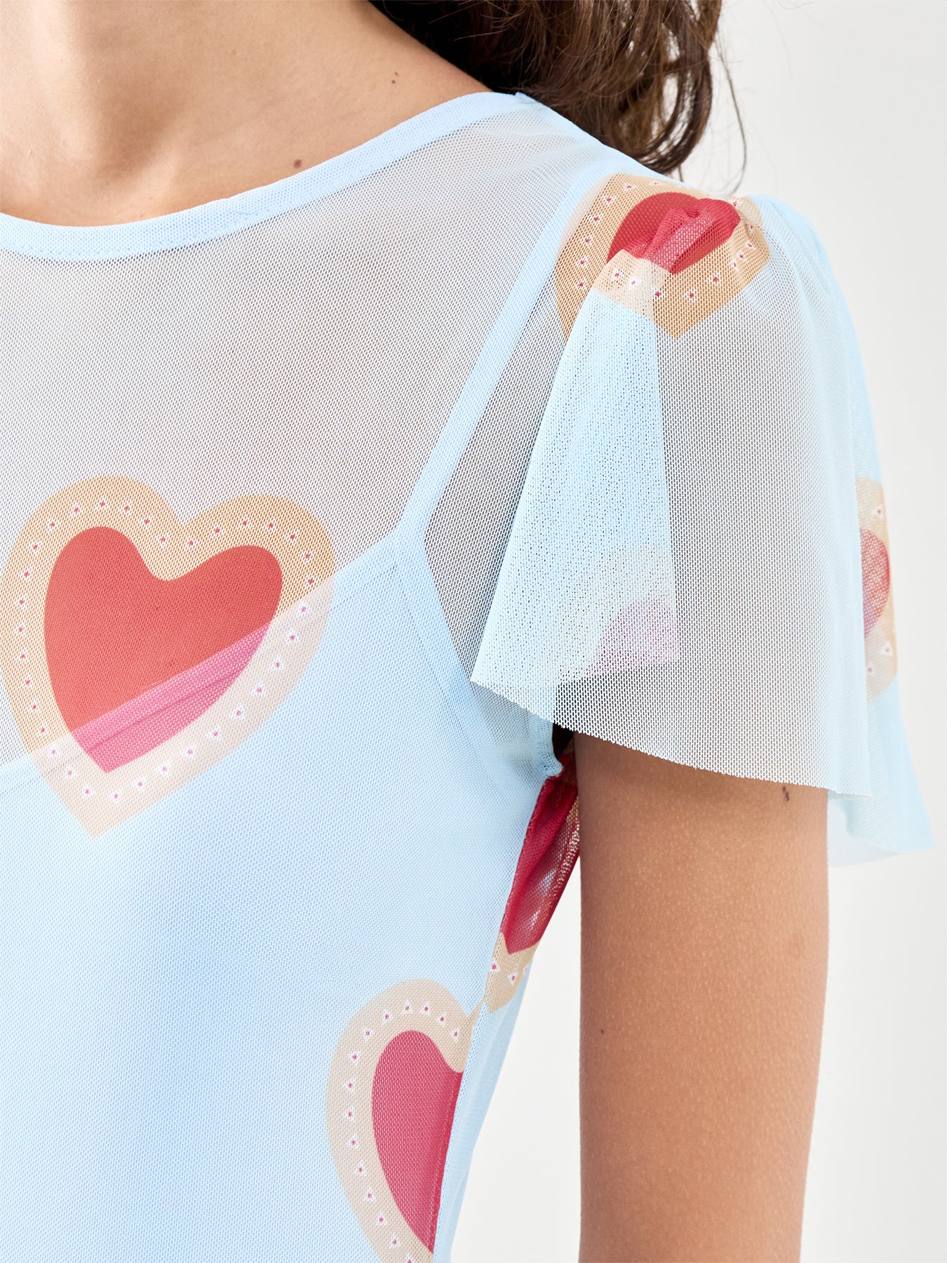 Heart Katie Mesh Dress Blue