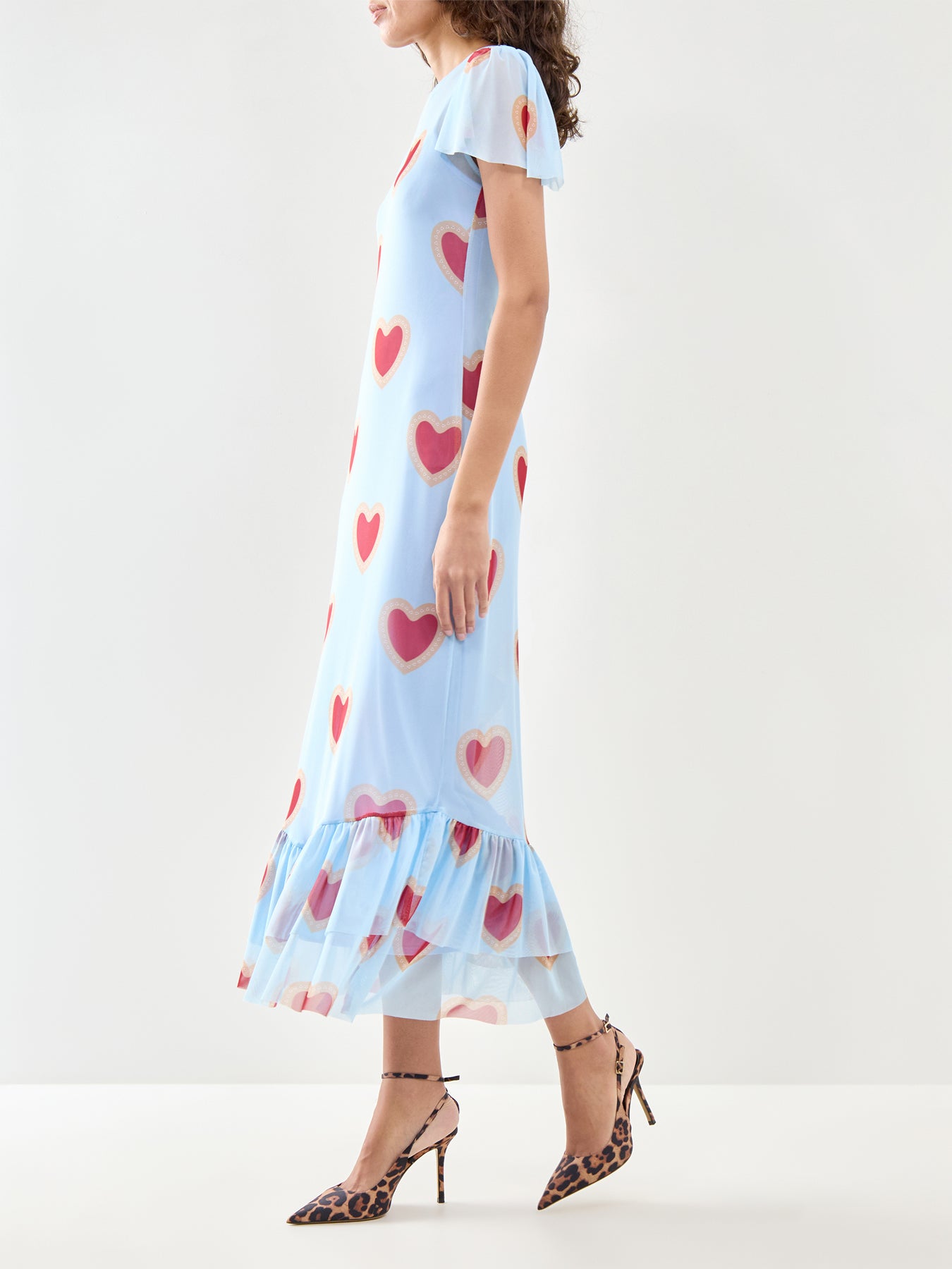 Heart Katie Mesh Dress Blue