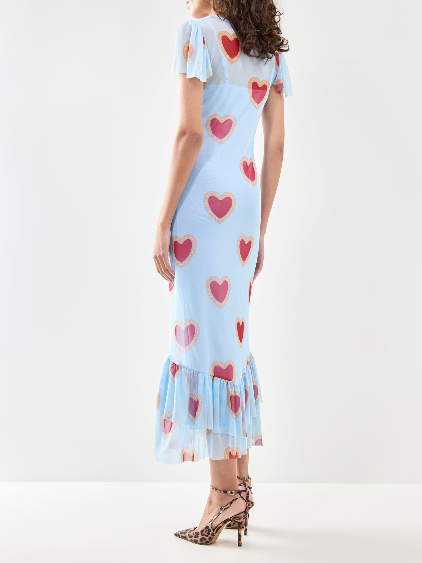 Heart Katie Mesh Dress Blue