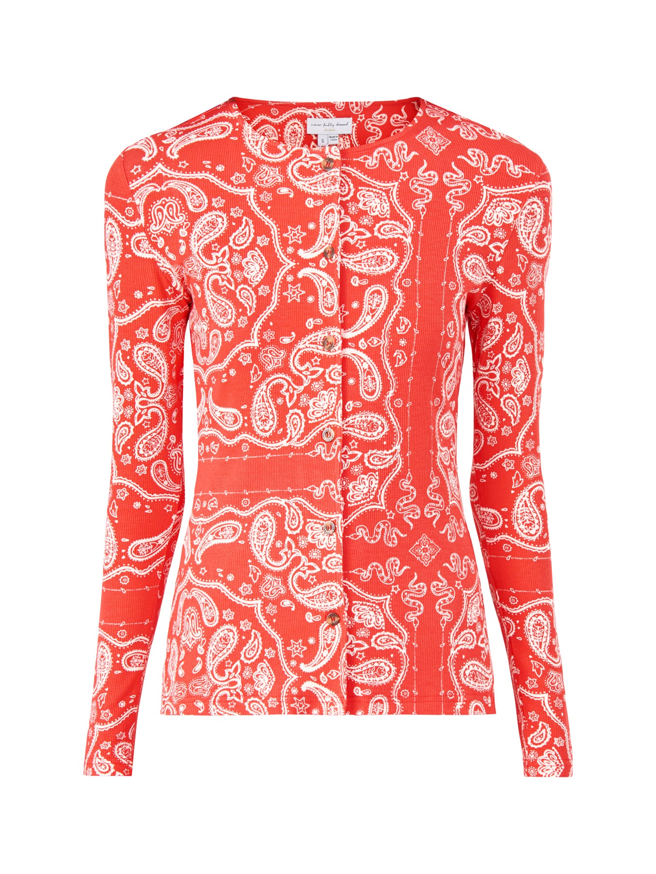 Red Bandana Alexa Cardigan Red