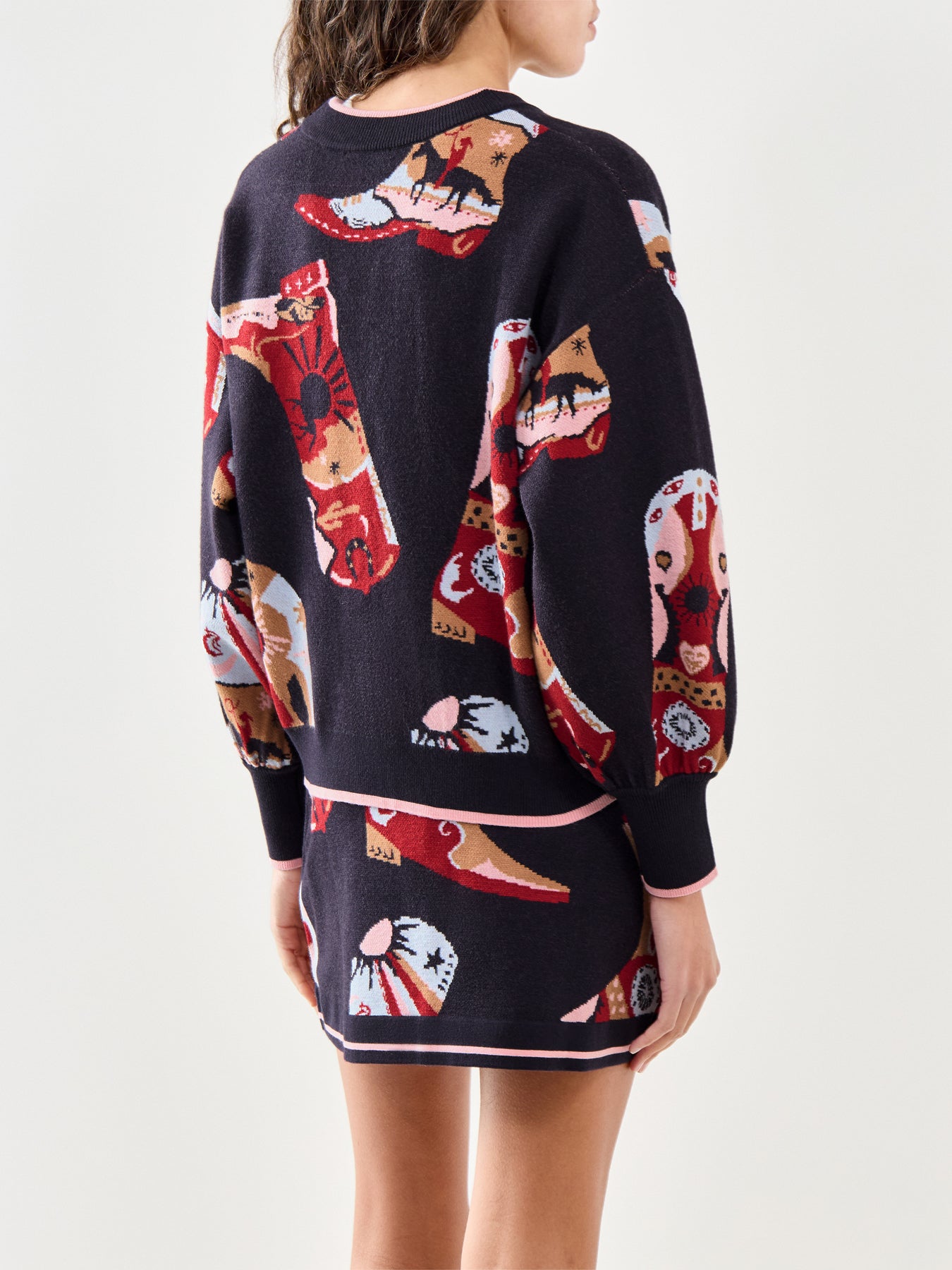 Cowboy Boots Cardigan Navy