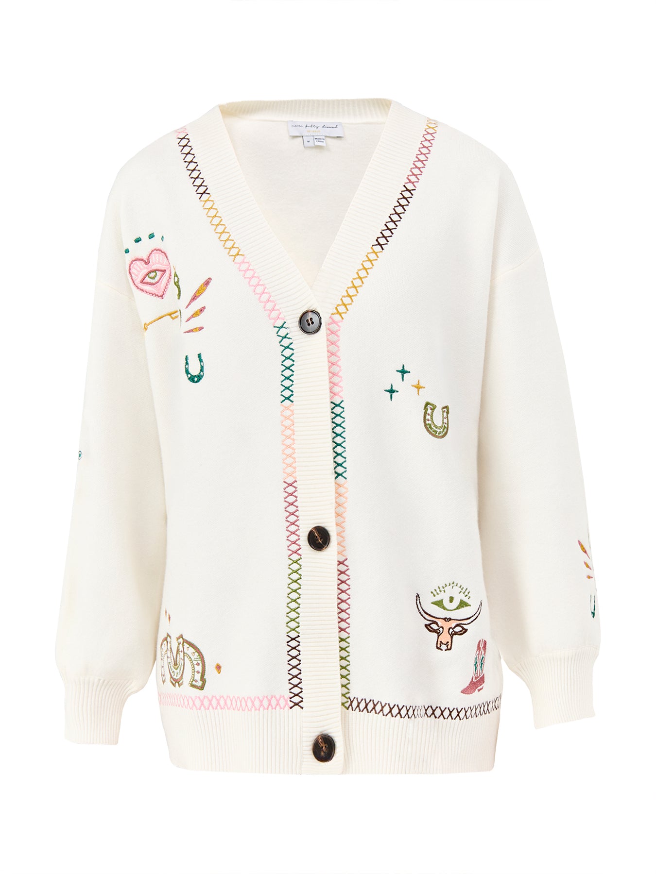 Cream Western Martha Cardigan