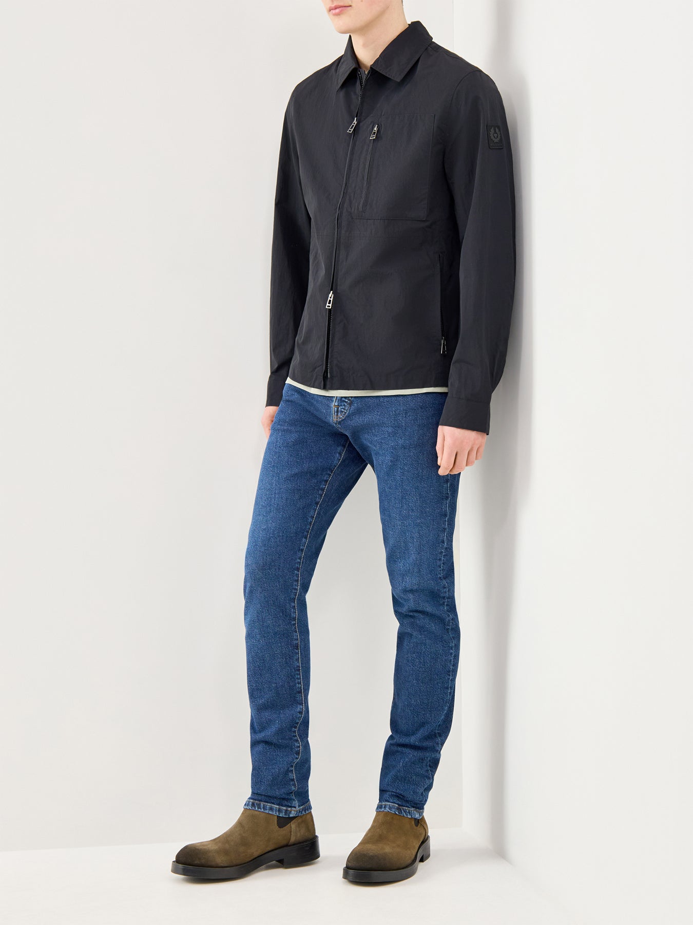 Grid Overshirt Black