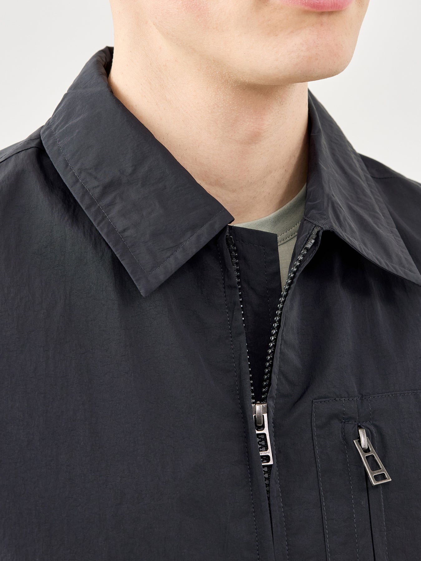 Grid Overshirt Black