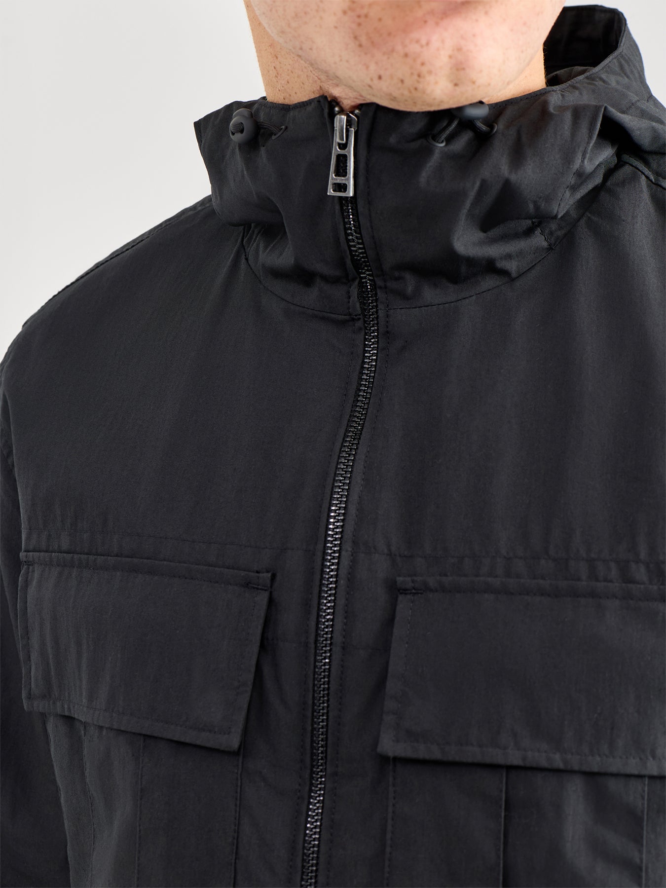 Container Hooded Overshirt Black