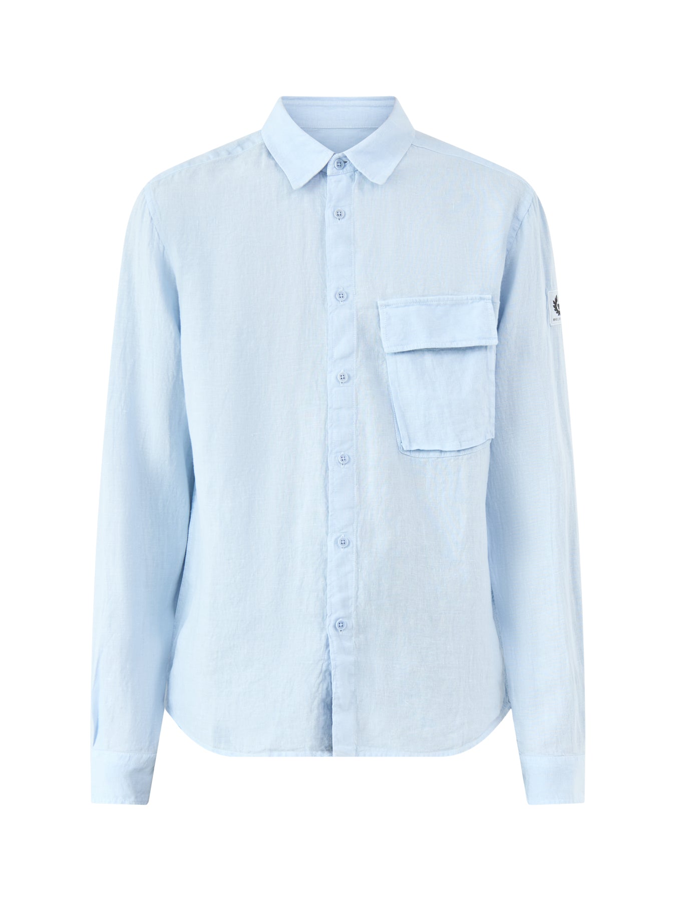 Belstaff Scale Linen Shirt Sky Blue