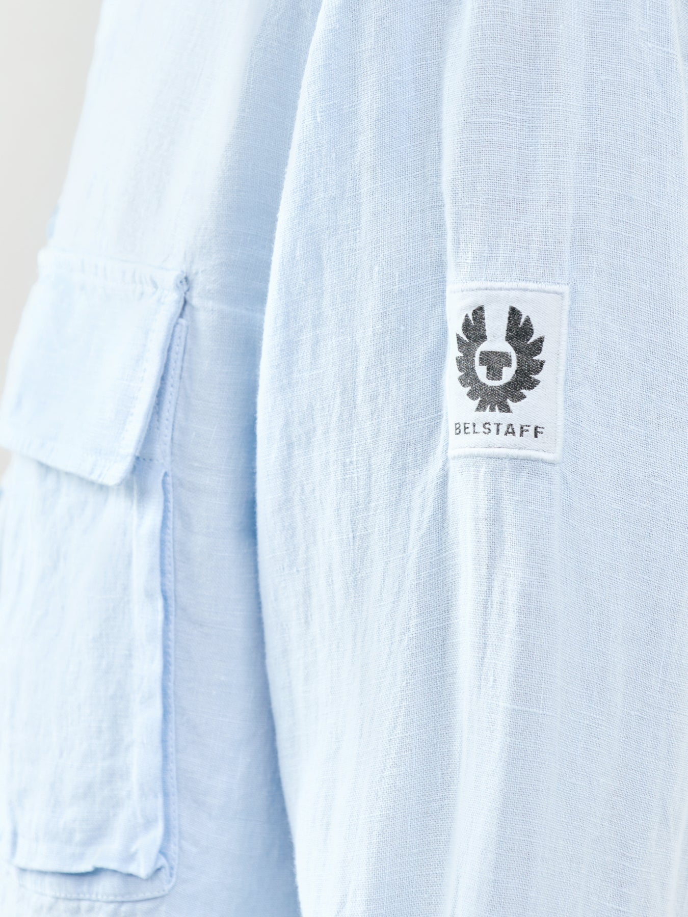 Belstaff Scale Linen Shirt Sky Blue