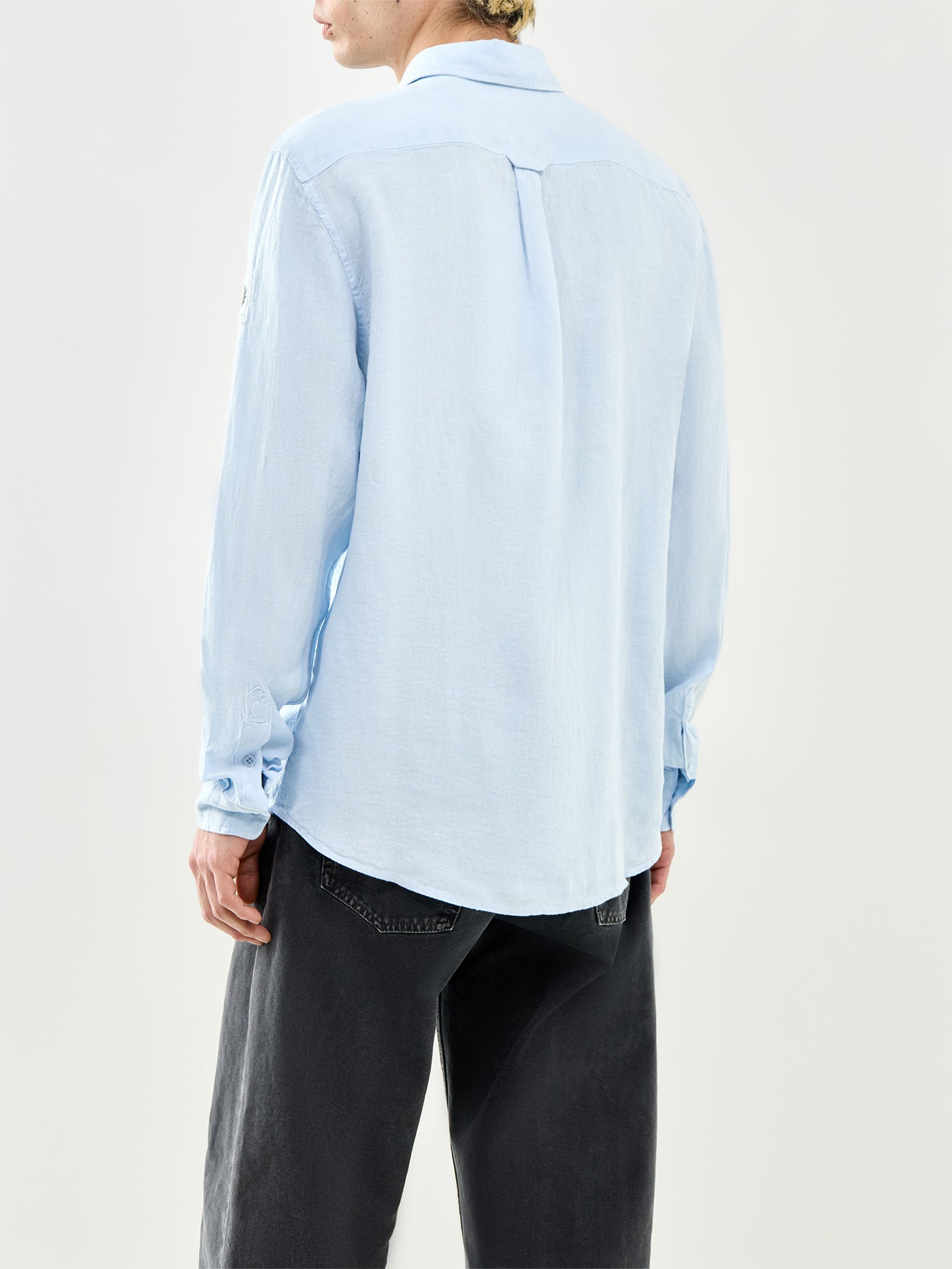 Belstaff Scale Linen Shirt Sky Blue