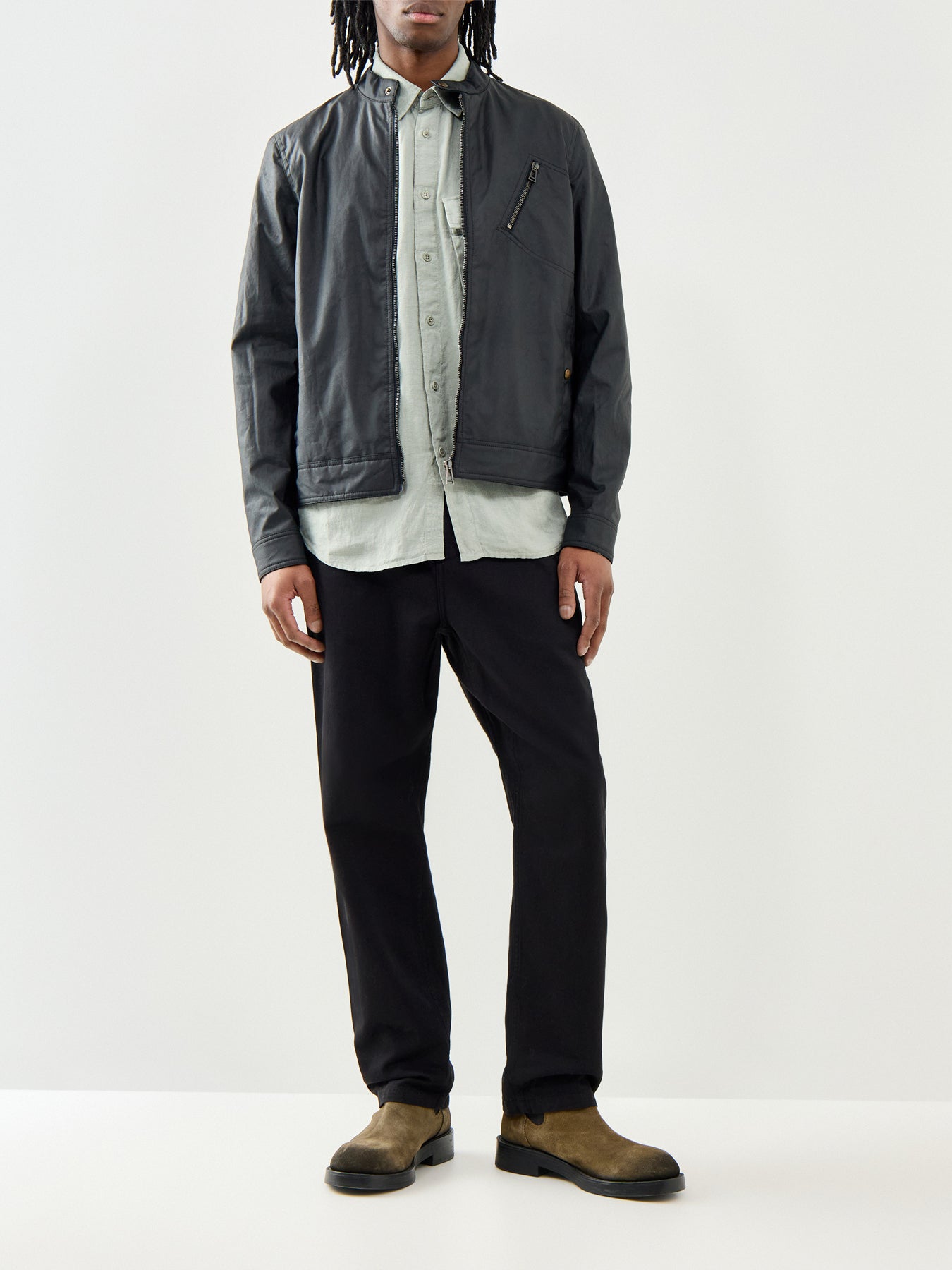 Belstaff Scale Linen Shirt Lichen