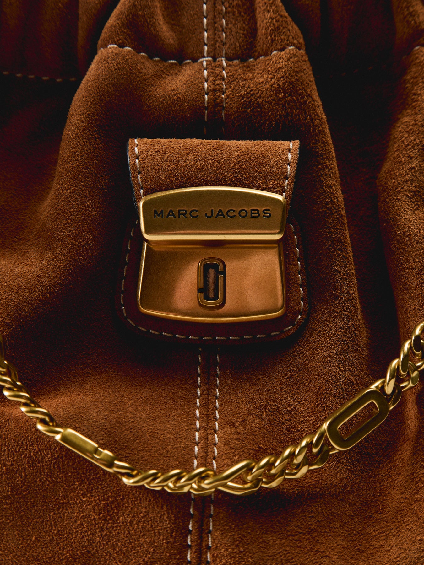 Suede Cristina Tote Bag Tan