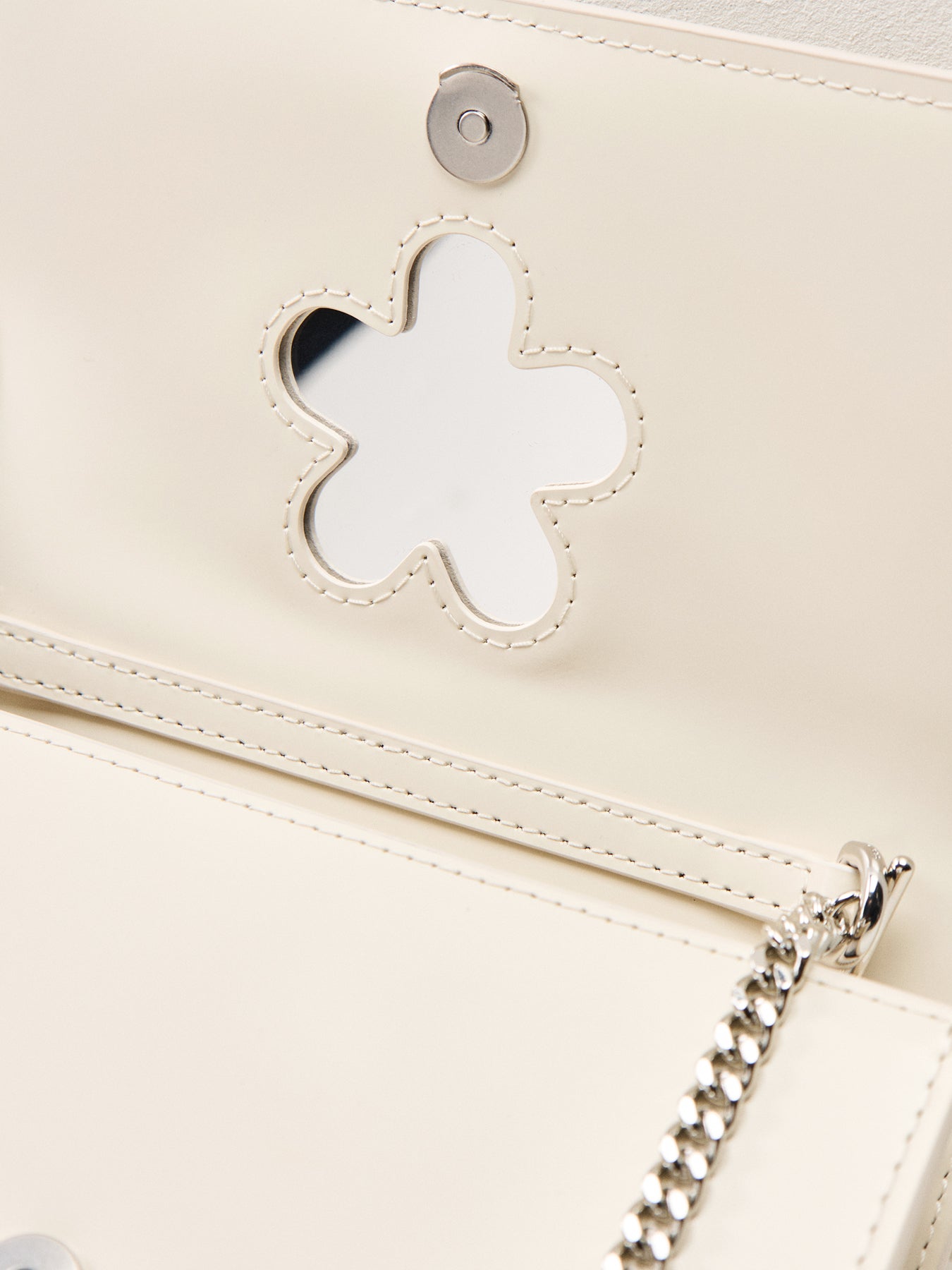 Glam Mirror Mini Bag White