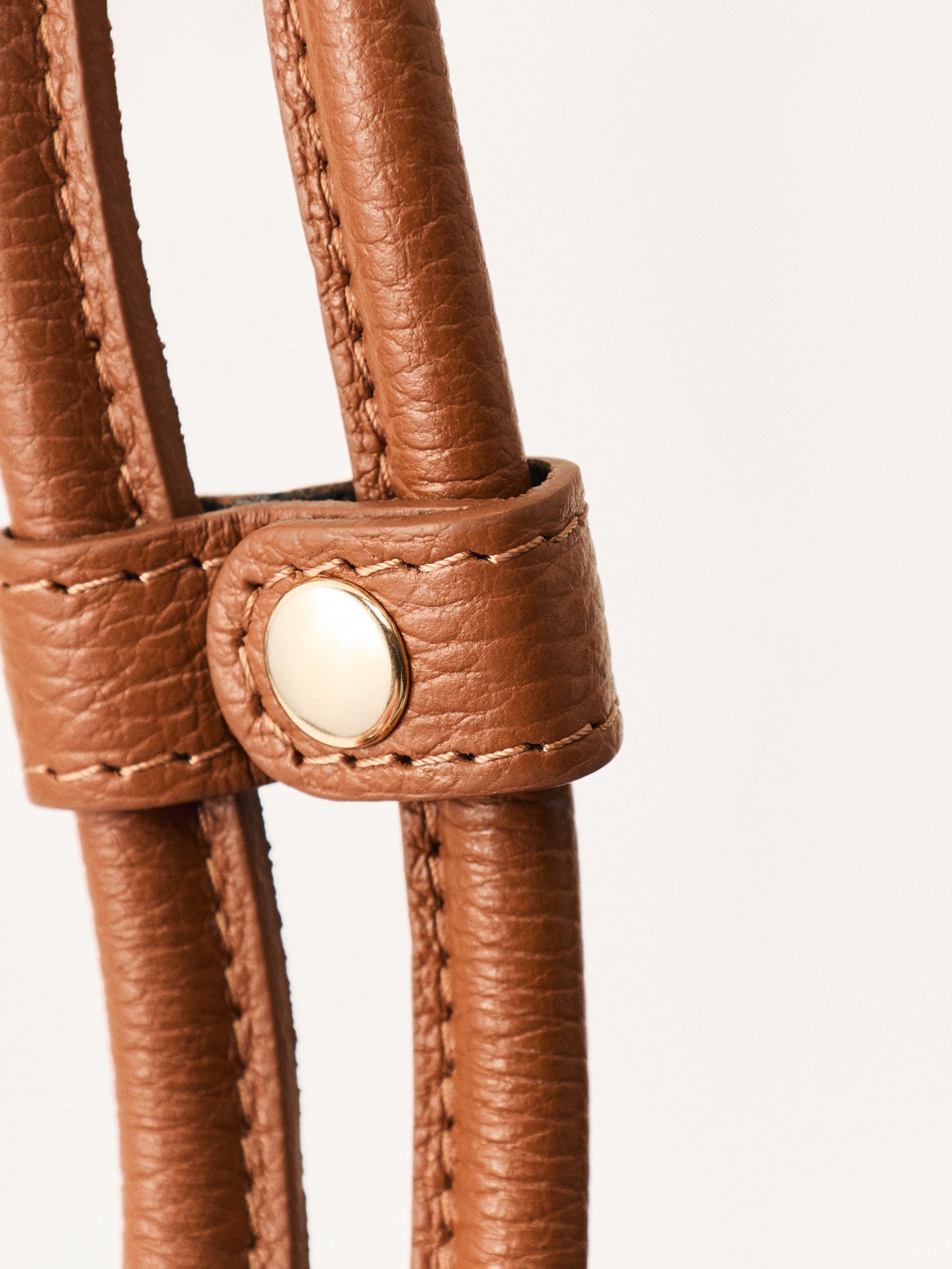 Bacil Long Handle Suede Bag Tan