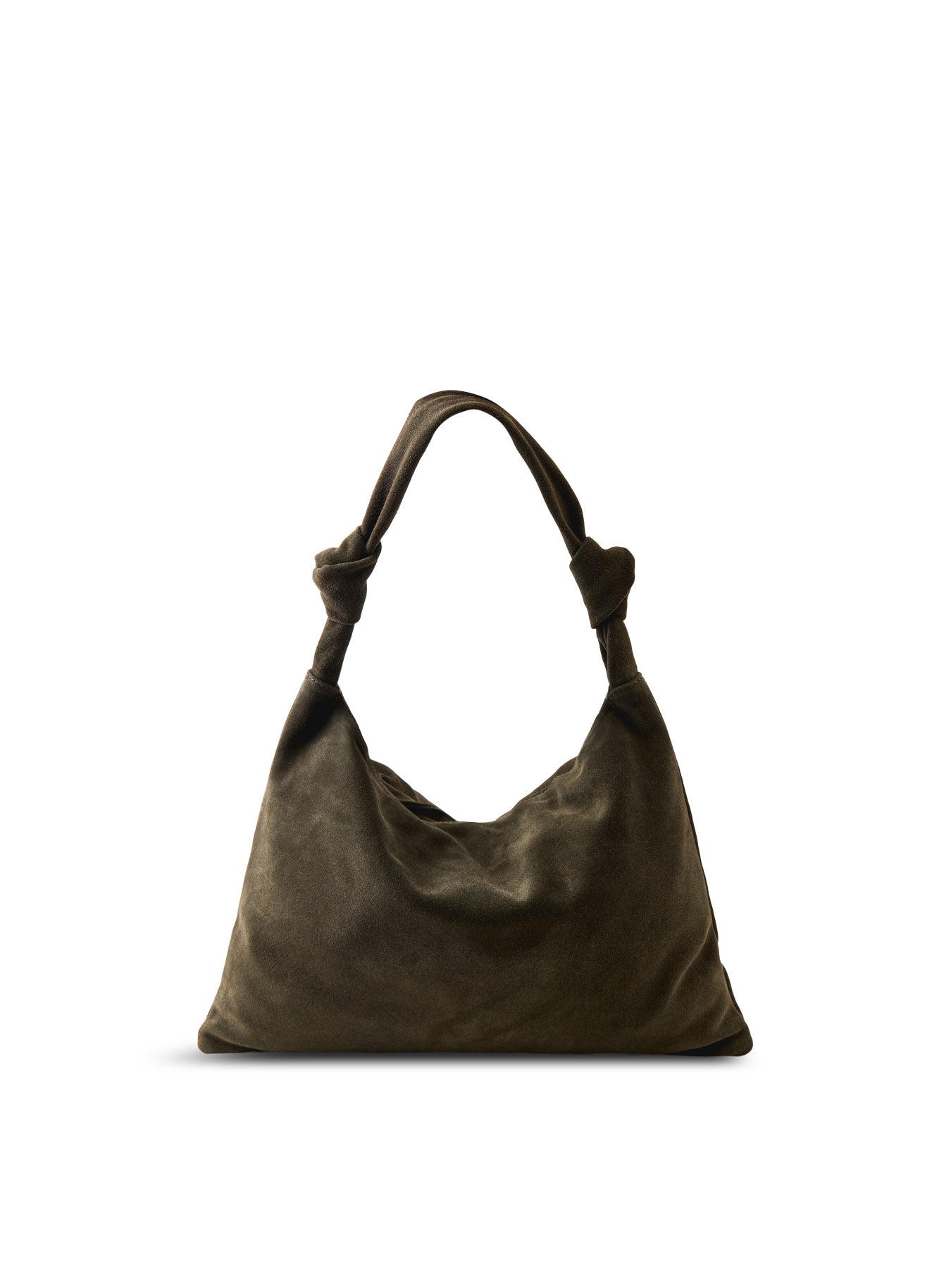 Leena Double Knot Suede Bag Green