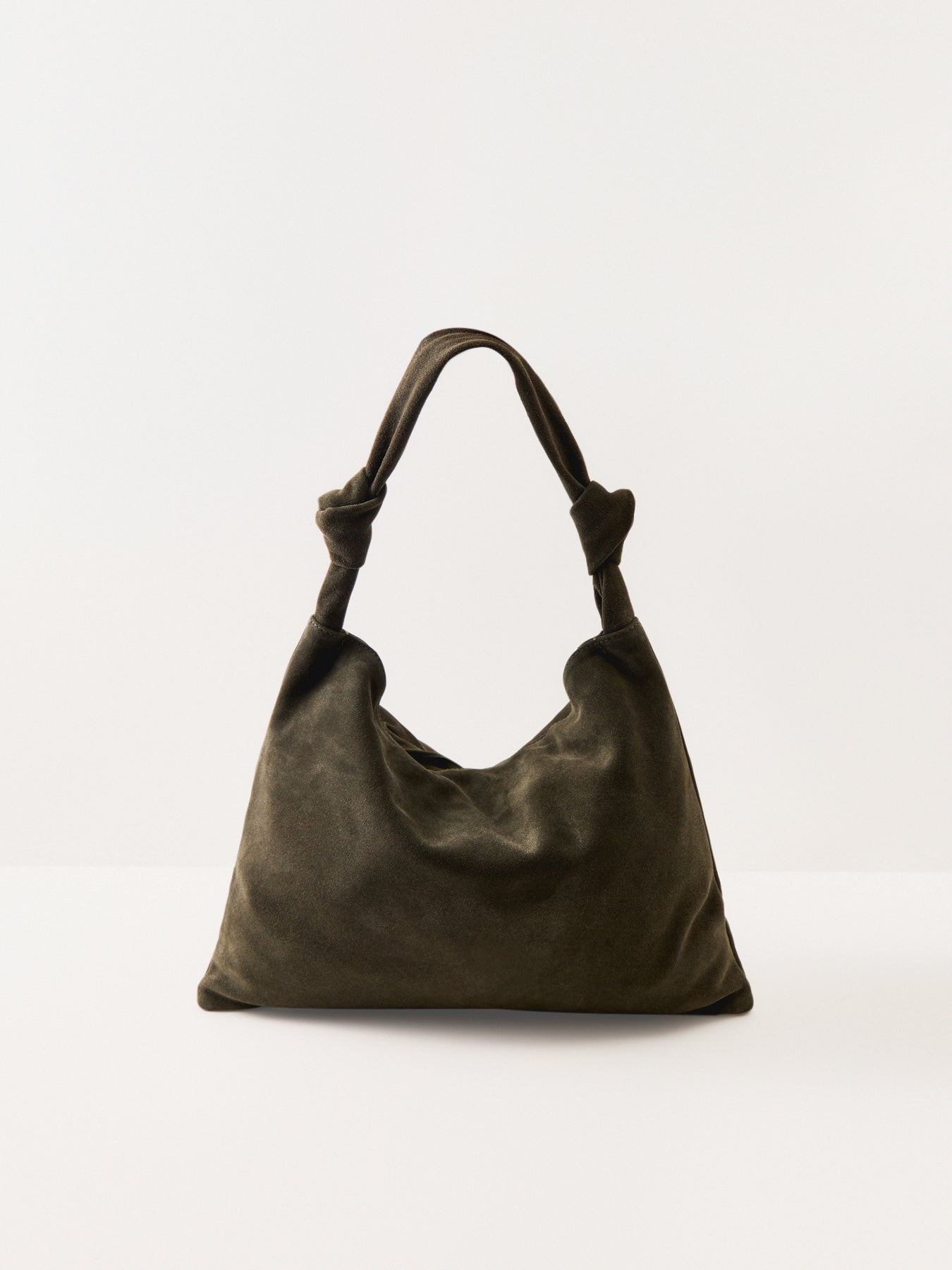 Leena Double Knot Suede Bag Green