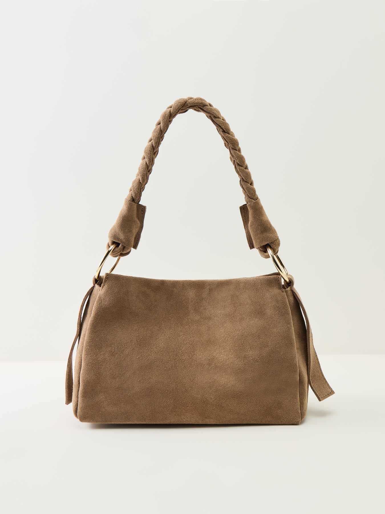 Monnios Suede Bag Beige