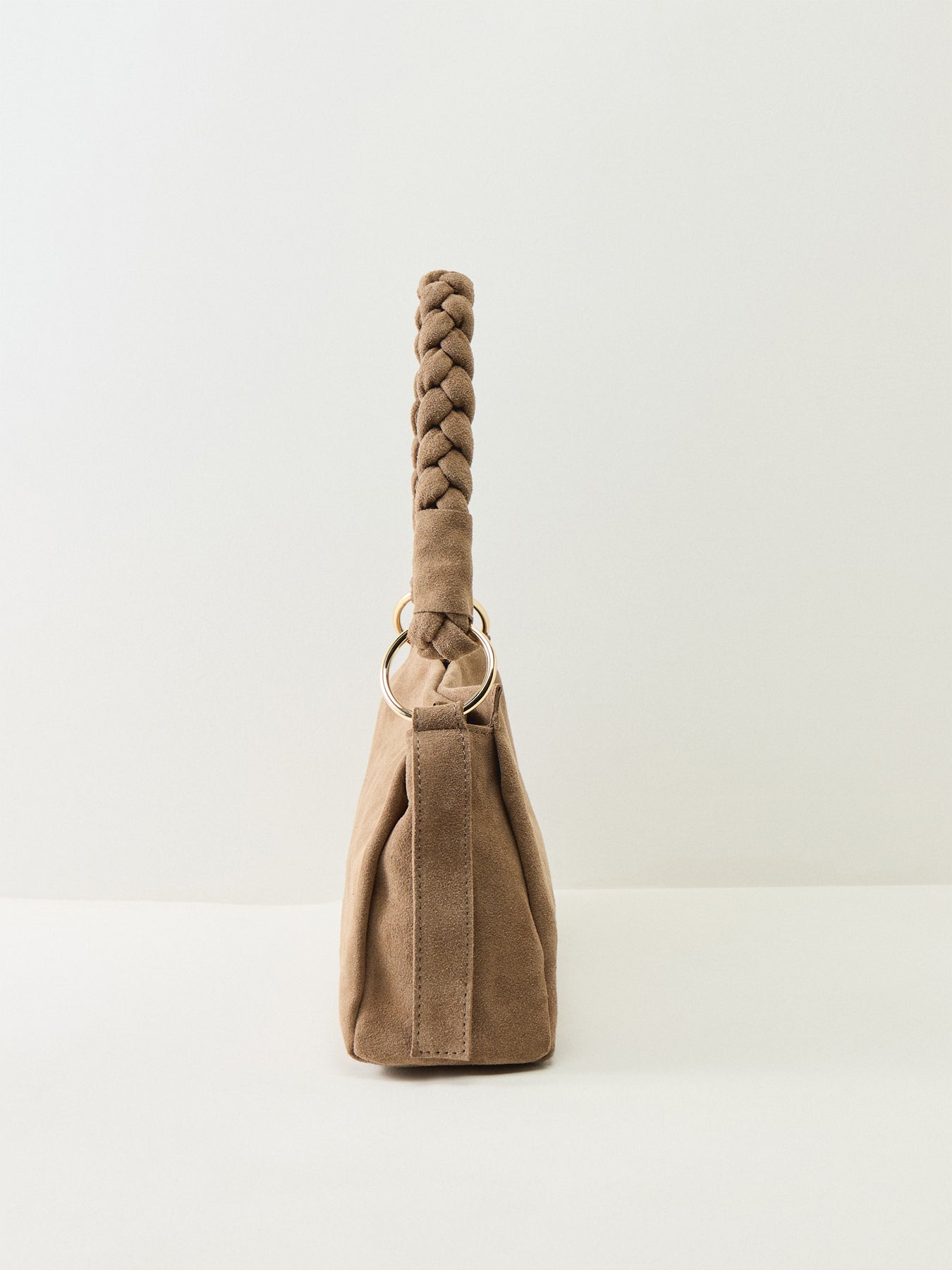 Monnios Suede Bag Beige