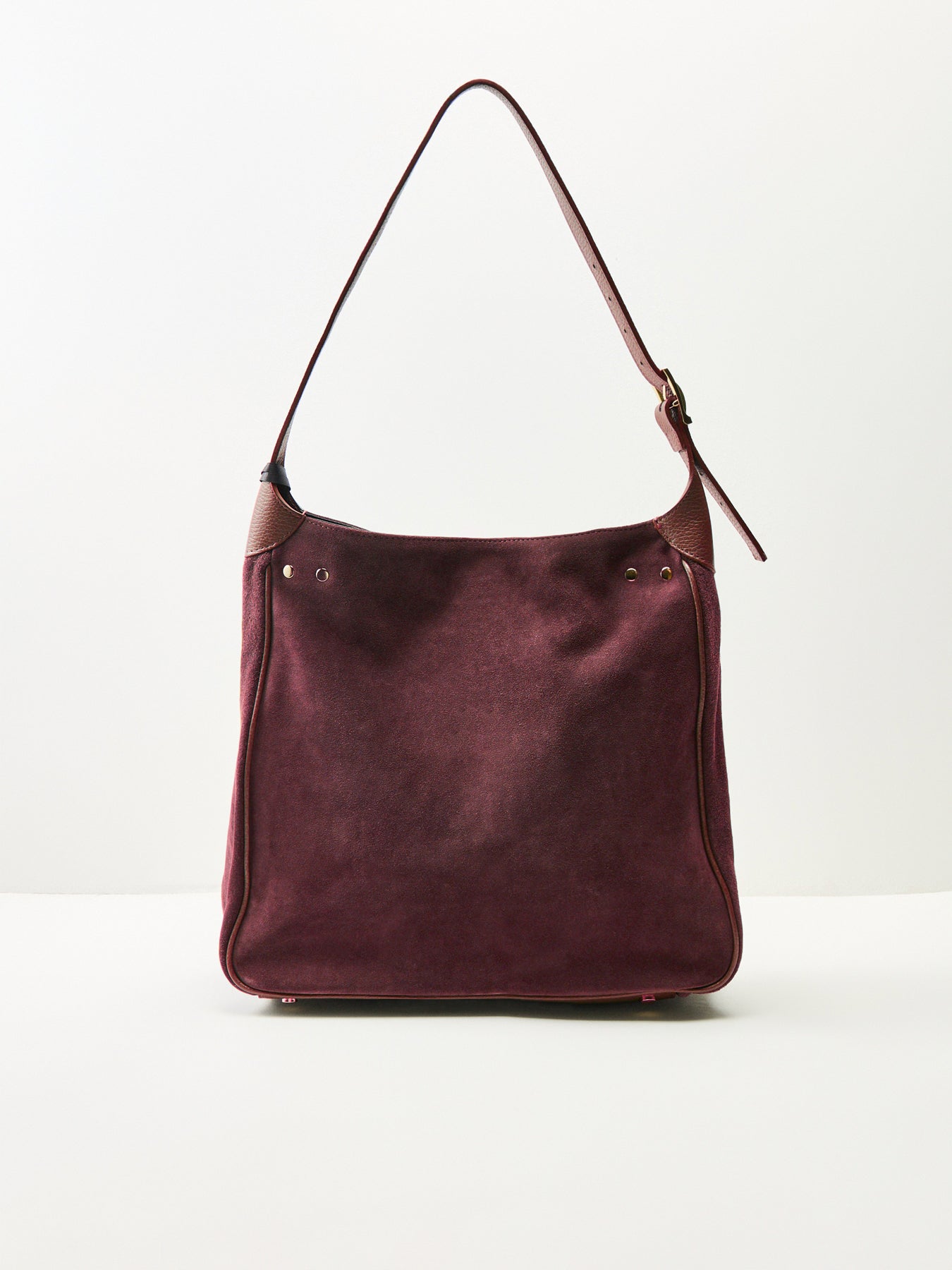 Claude Suede Match Bag Burgundy