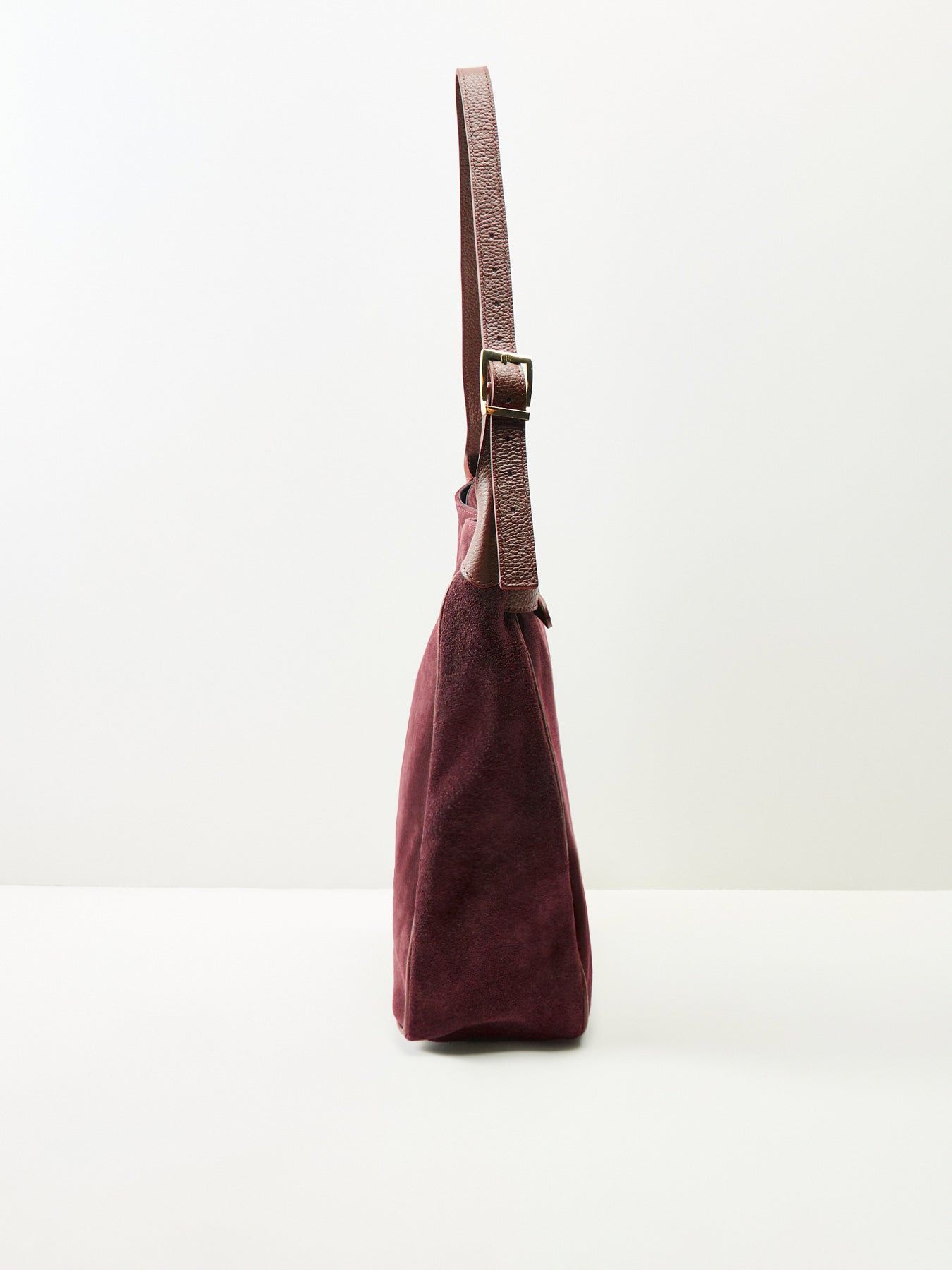 Claude Suede Match Bag Burgundy