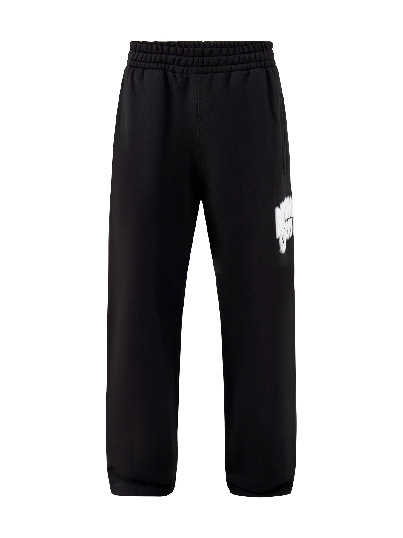Distorted Arch Logo Straight Leg Sweatpants Black