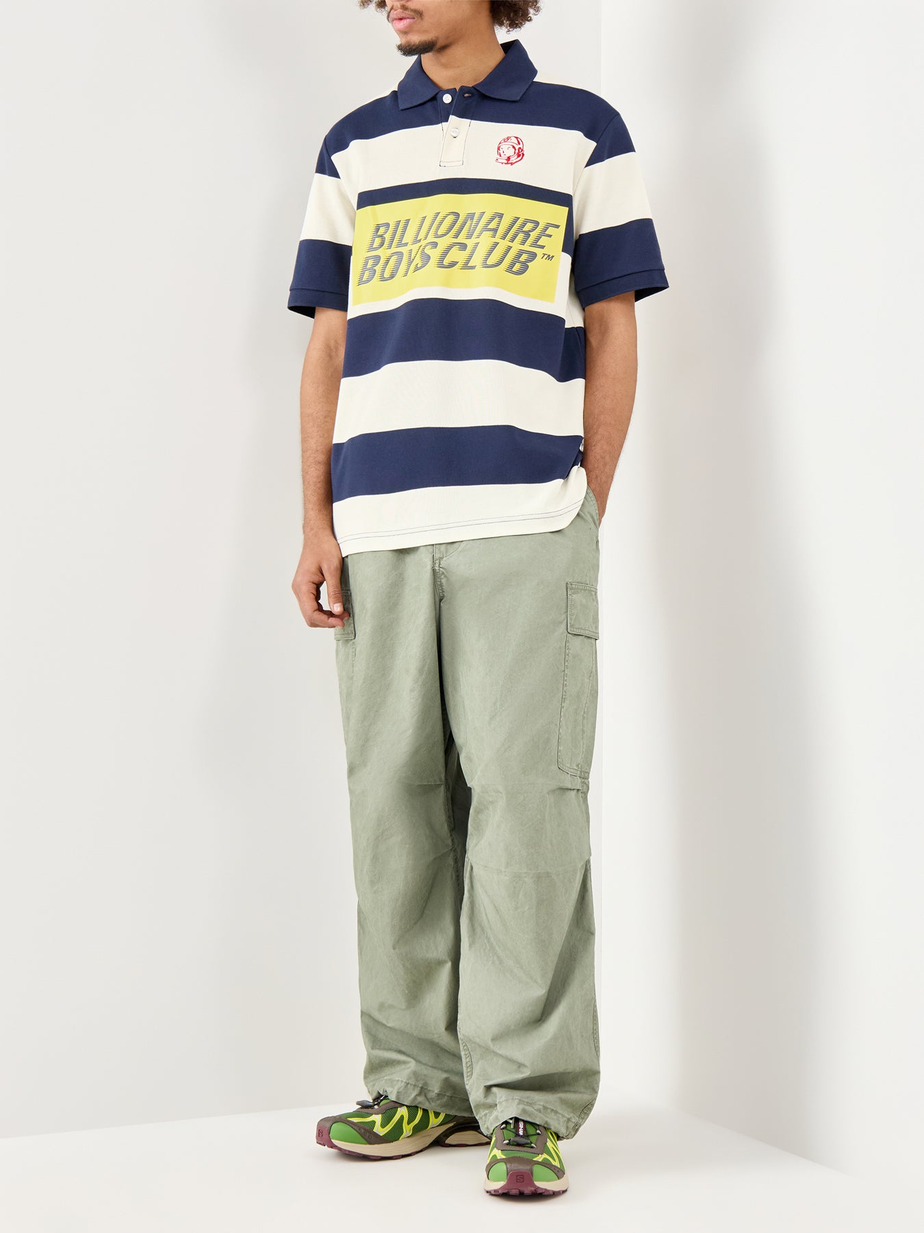 Regatta Stripe Long Sleeve Polo Shirt Multi
