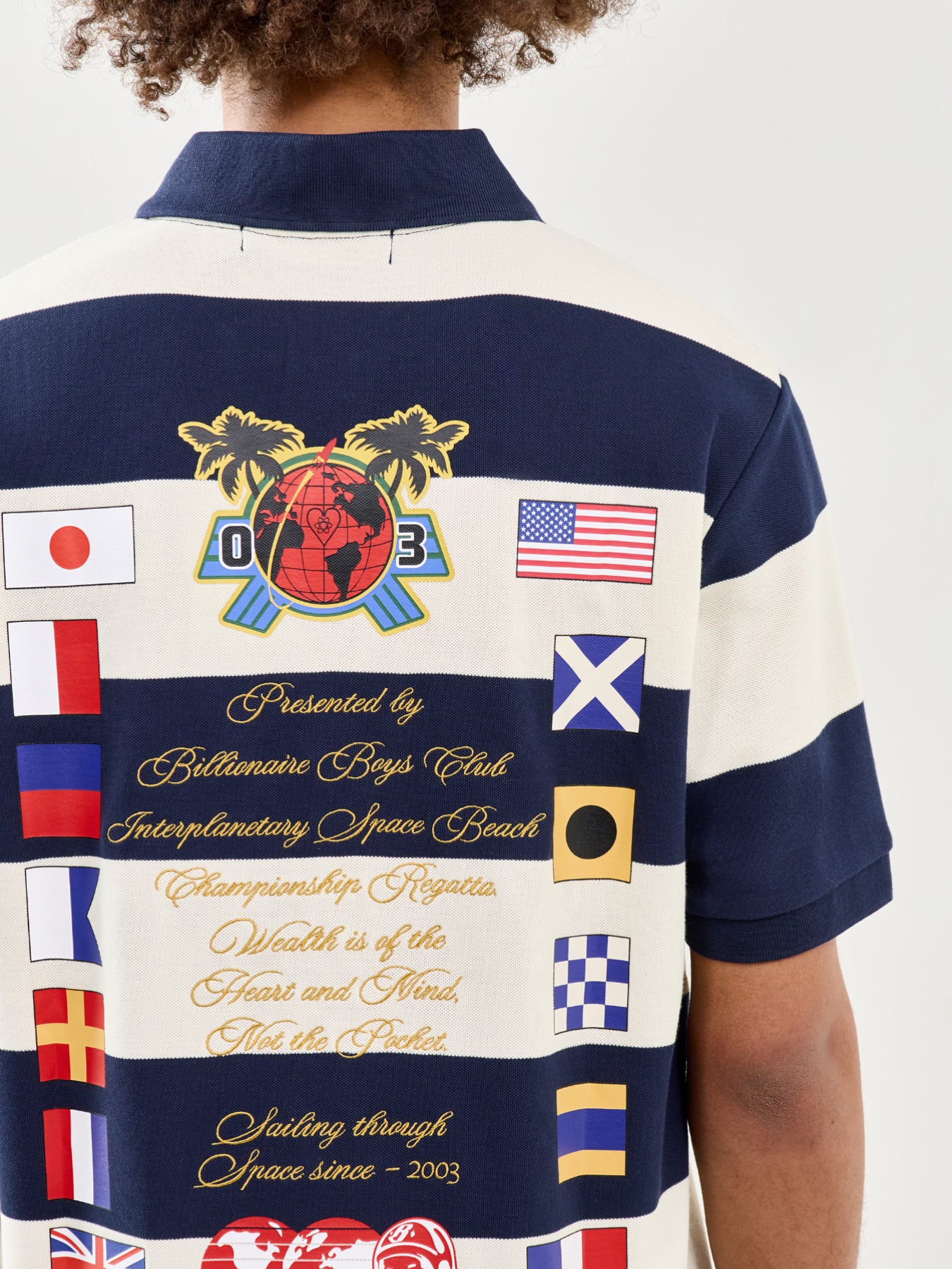 Regatta Stripe Long Sleeve Polo Shirt Multi