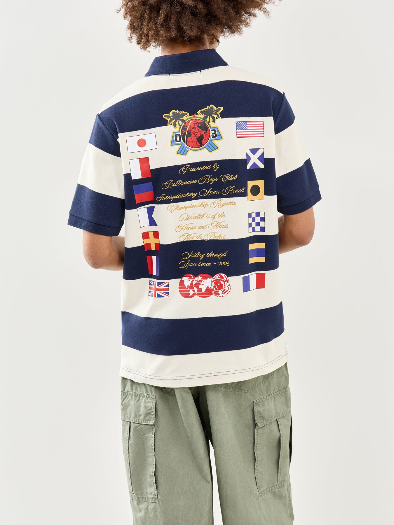 Regatta Stripe Long Sleeve Polo Shirt Multi