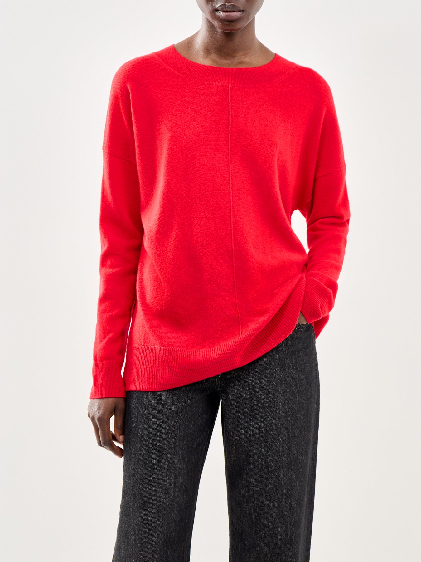 Wide Slouchy Jumper Red