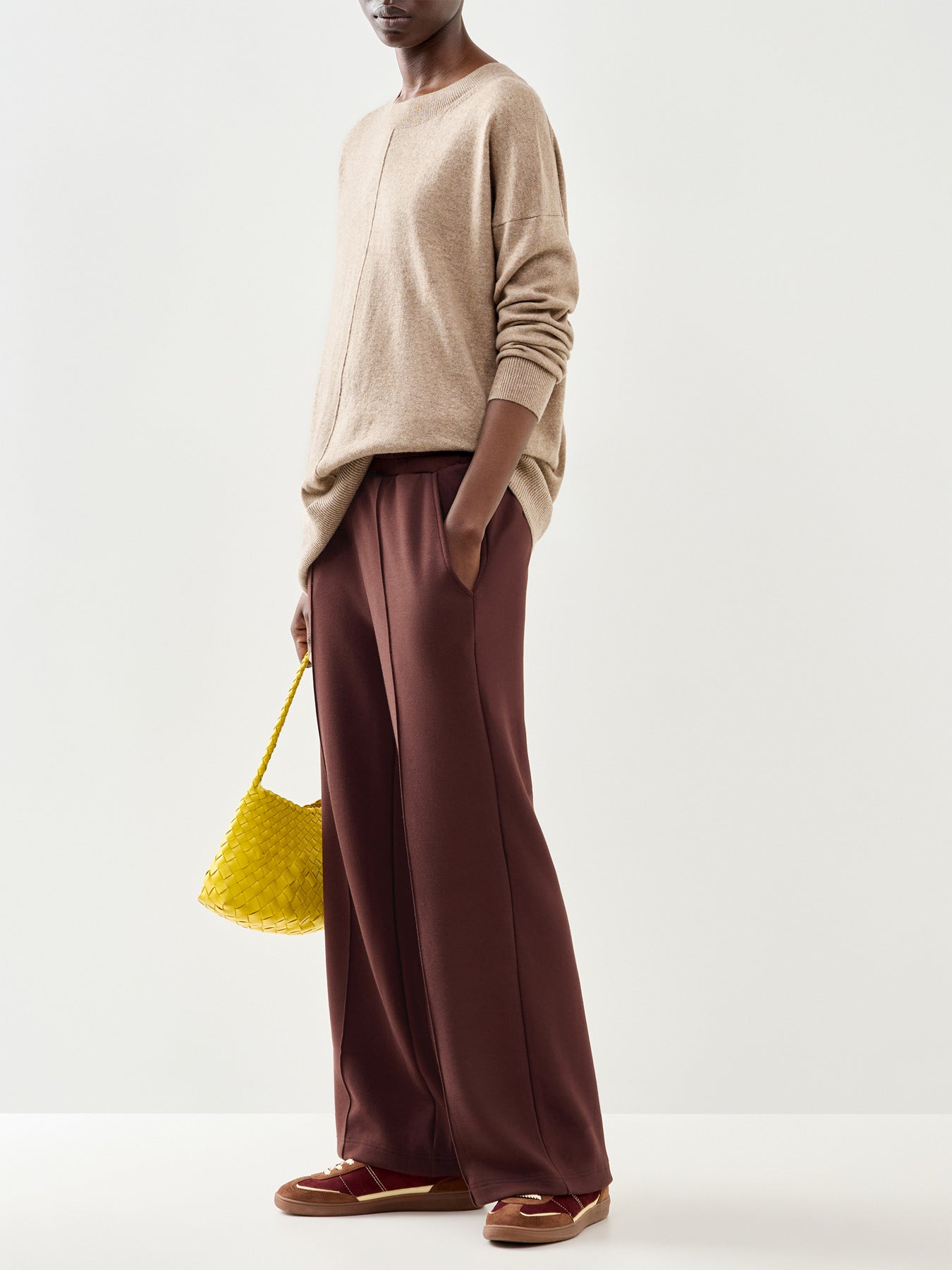 Wide Slouchy Jumper Beige