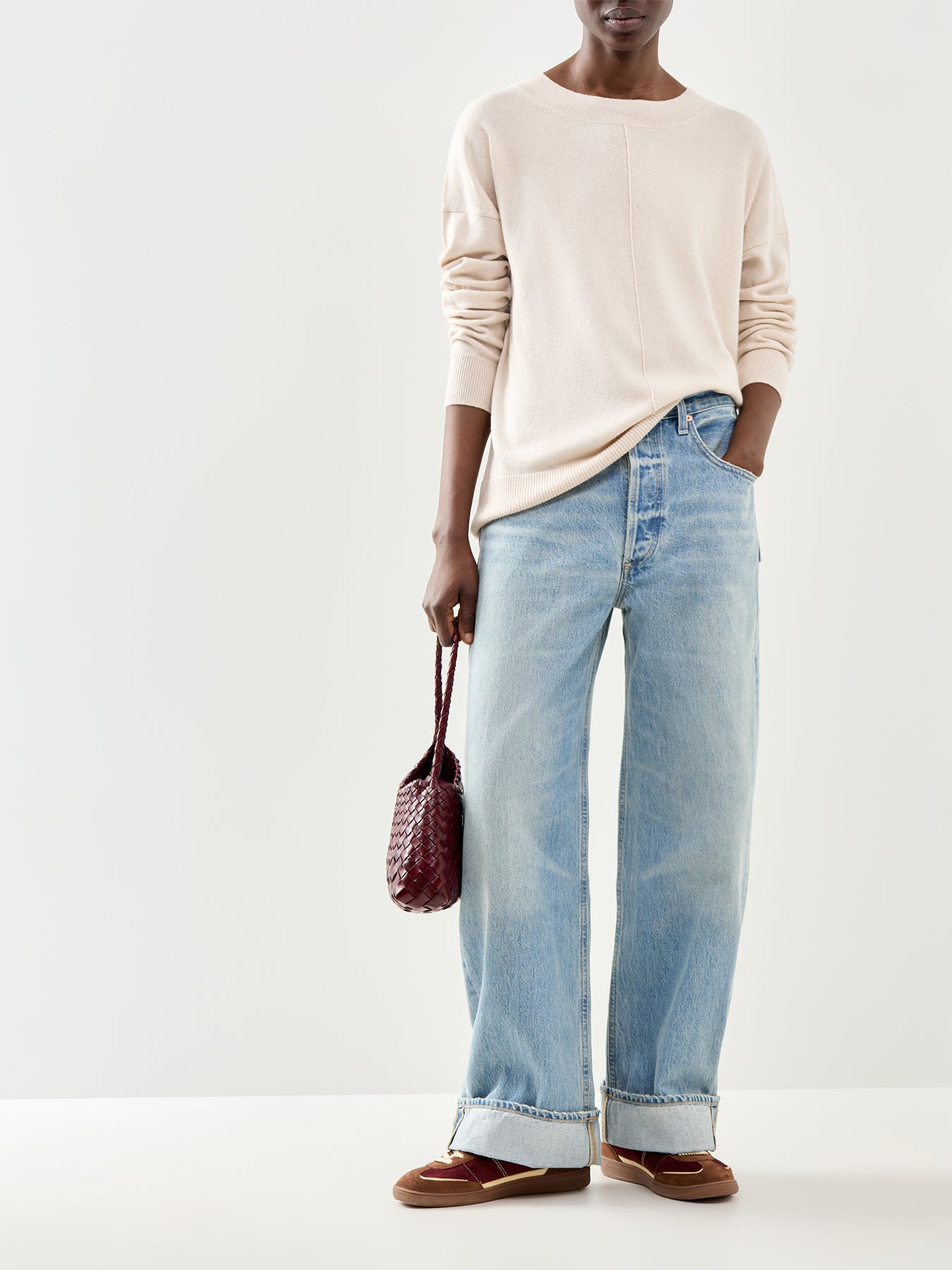 Wide Slouchy Jumper Cream