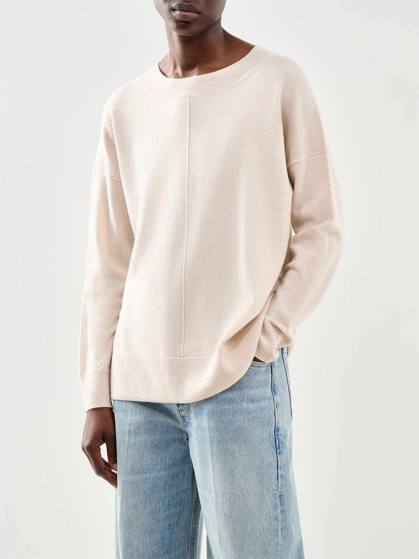 Wide Slouchy Jumper Cream